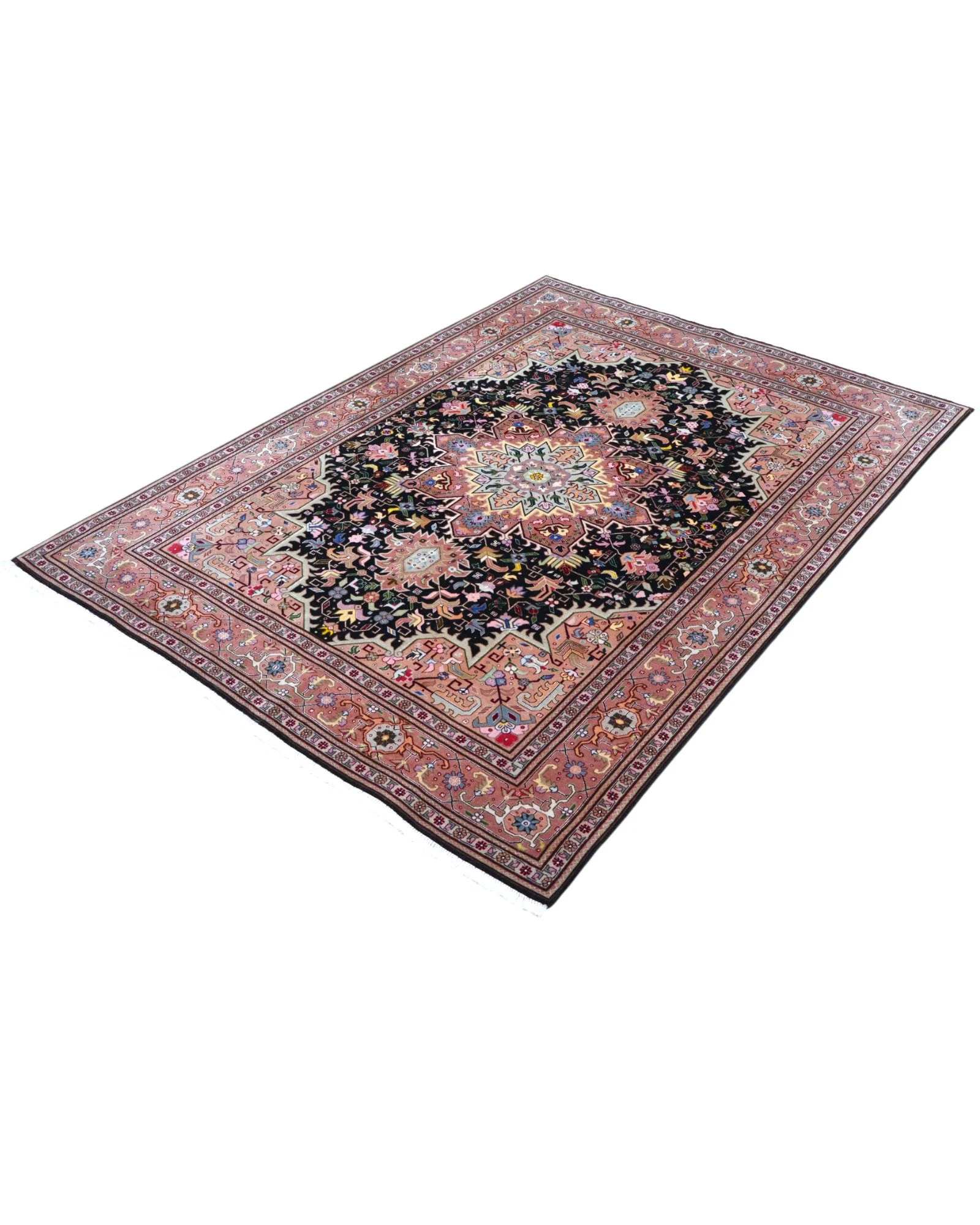 perserteppich-tabriz-202-x-136-cm-schurwolle-handgeknupft-floral-22 Tabriz Persian Rug — hand-knotted, 202 × 136 cm, Wool & Silk