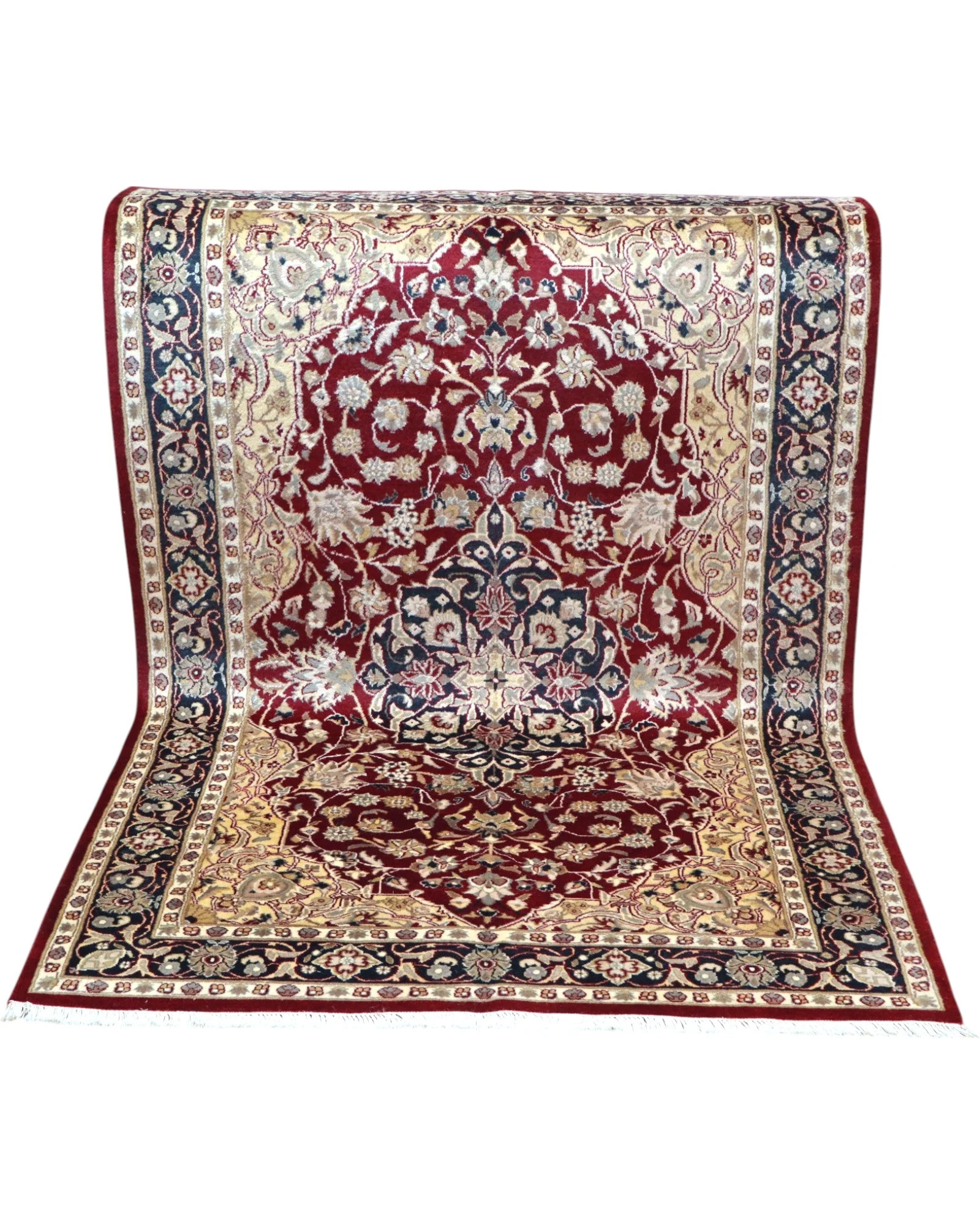 orientteppich-kashmir-220-x-140-cm-schurwolle-handgeknupft-floral-11 Kashmir Indian Rug 220 × 140 cm, Wool, hand-knotted
