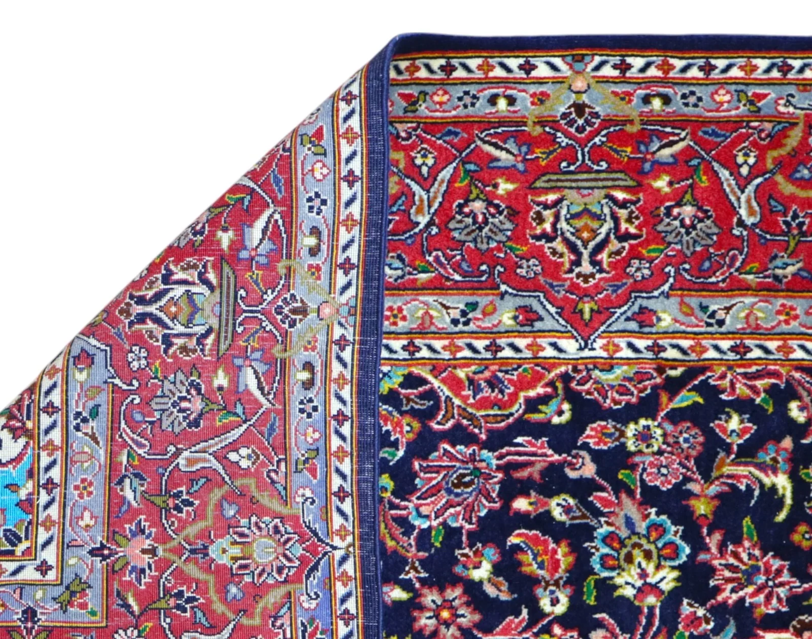 Kashan Persian Rug 225 × 142 cm, Wool & Silk, hand-knotted