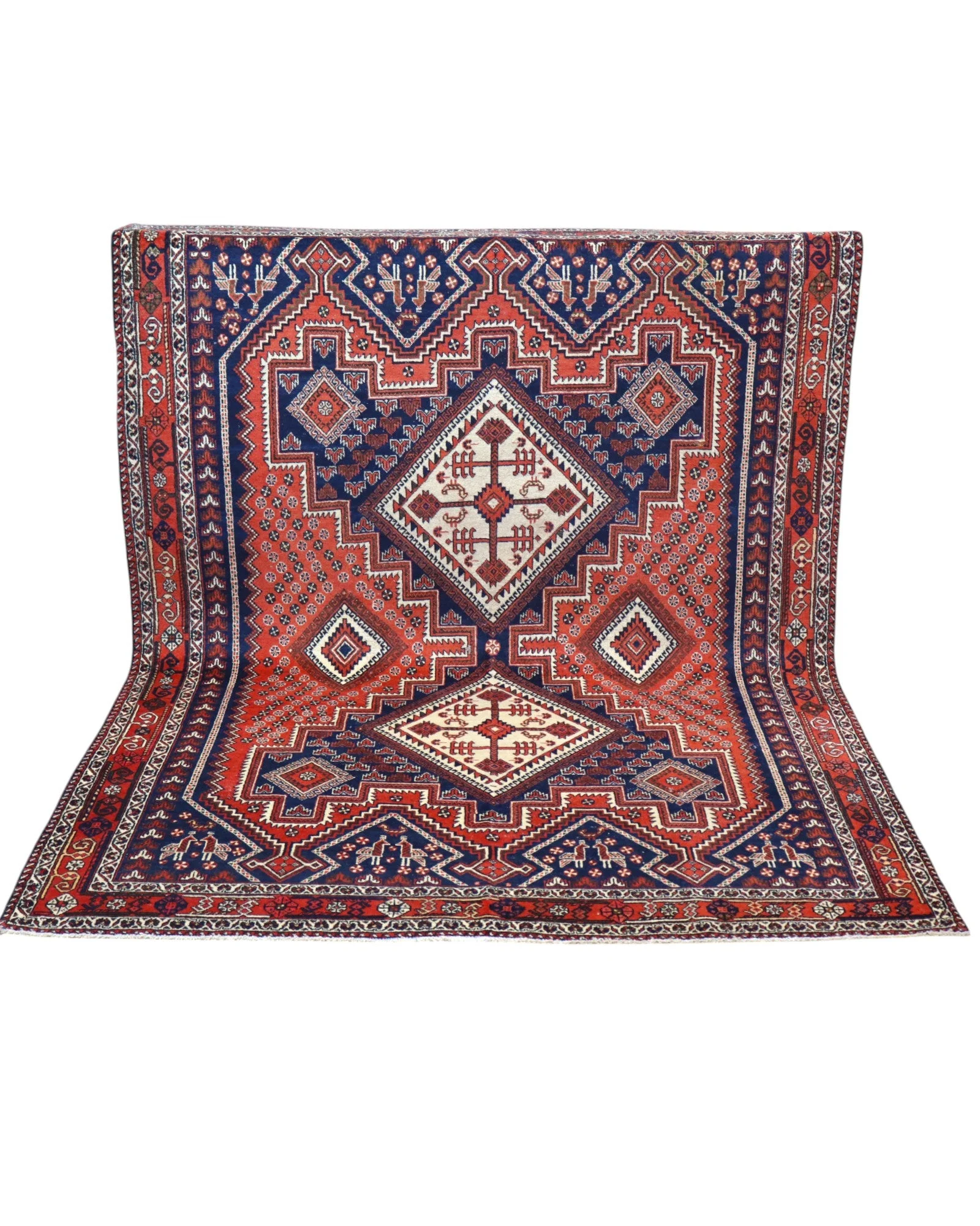 perserteppich-afshar-214-x-157-cm-schurwolle-handgeknupft-rot-36 Afshar Persian Rug 214 × 157 cm, Wool, hand-knotted