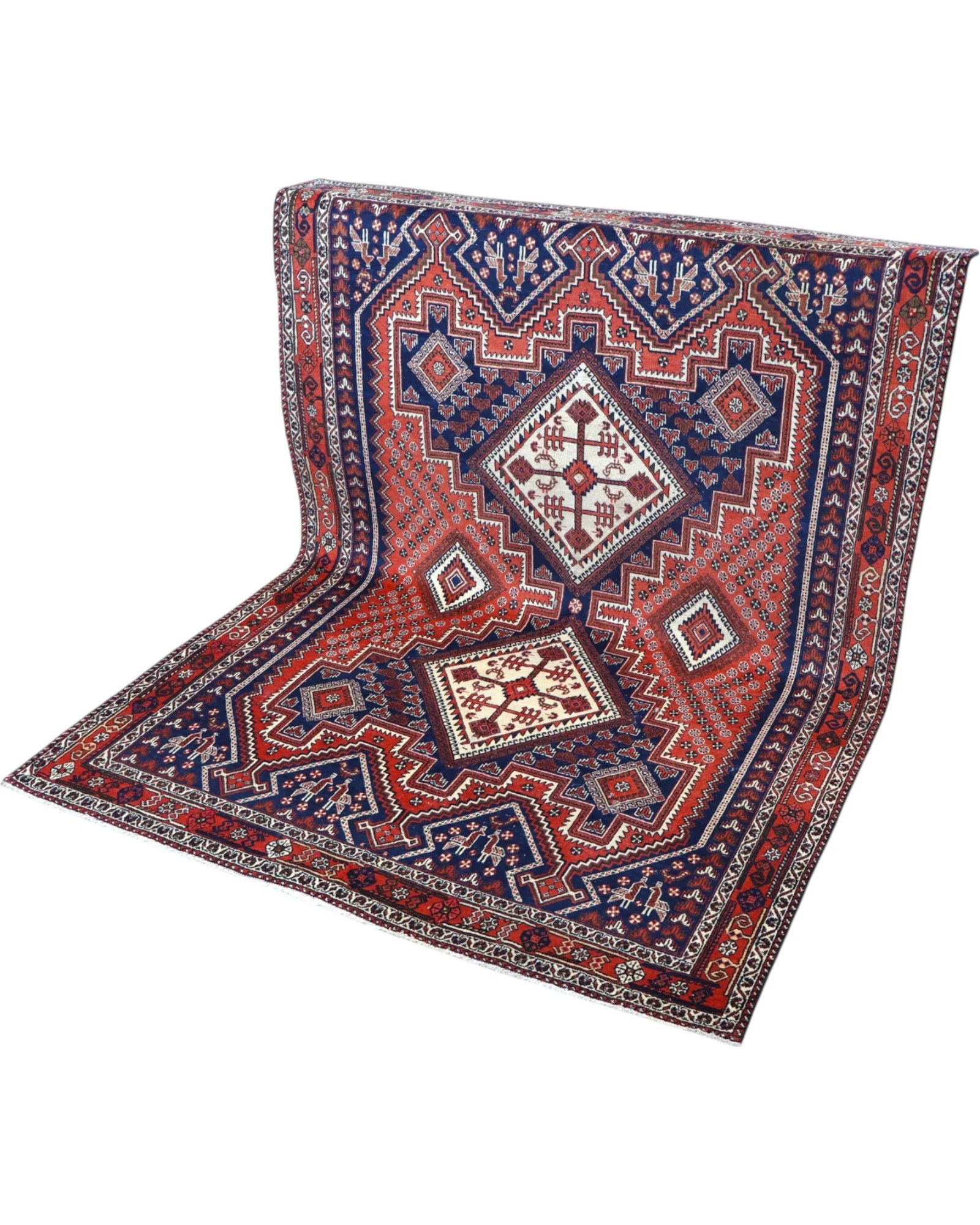 perserteppich-afshar-214-x-157-cm-schurwolle-handgeknupft-rot-42 Afshar Persian Rug 214 × 157 cm, Wool, hand-knotted