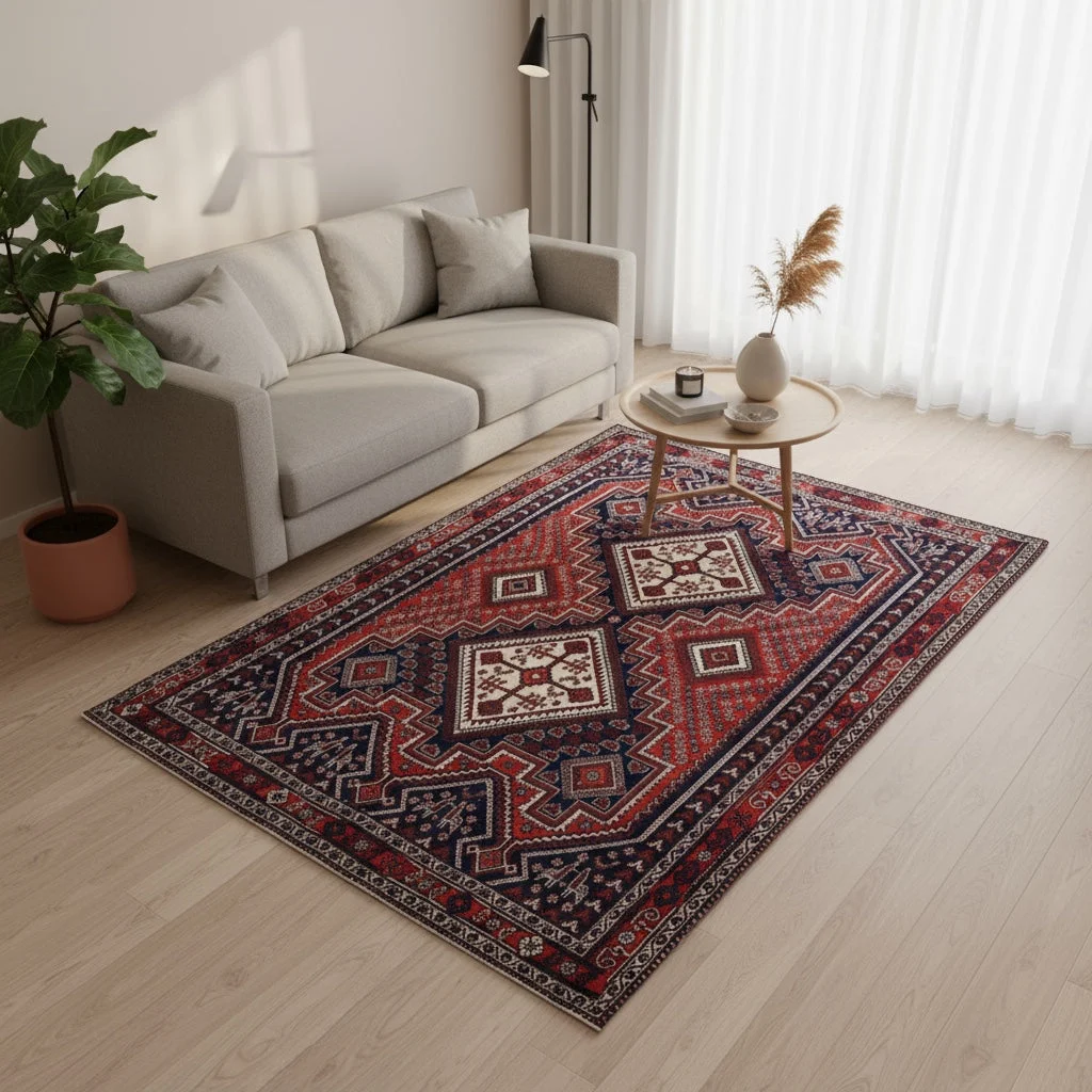 perserteppich-afshar-214-x-157-cm-schurwolle-handgeknupft-rot-54 Afshar Persian Rug 214 × 157 cm, Wool, hand-knotted