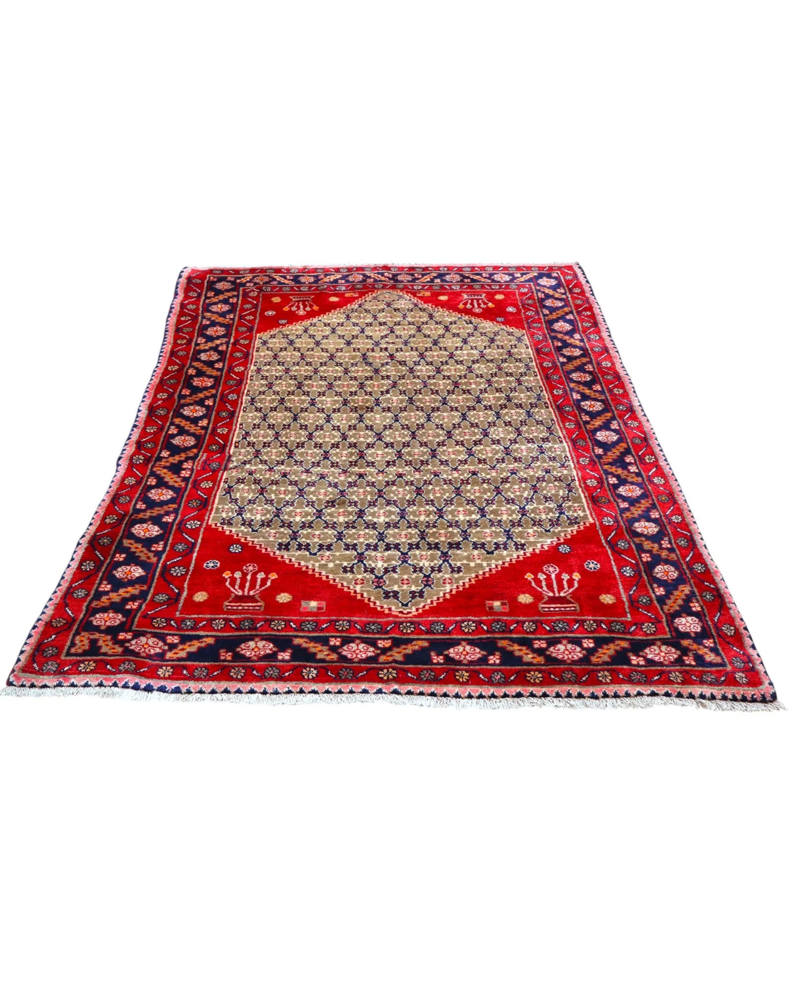 Senneh Persian Rug 215 × 145 cm, Wool, hand-knotted