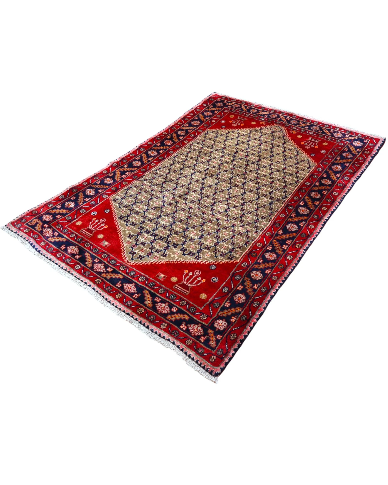 Senneh Persian Rug 215 × 145 cm, Wool, hand-knotted