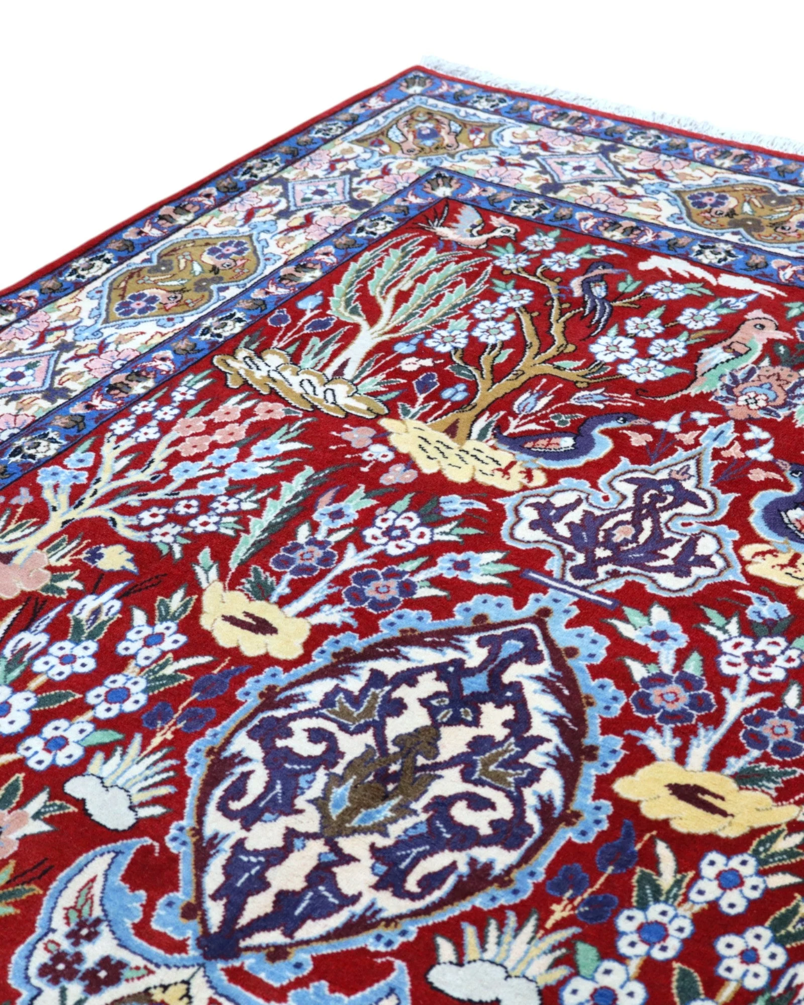 Hand-Knotted Wool Isfahan Persian Rug, 225 × 155 cm