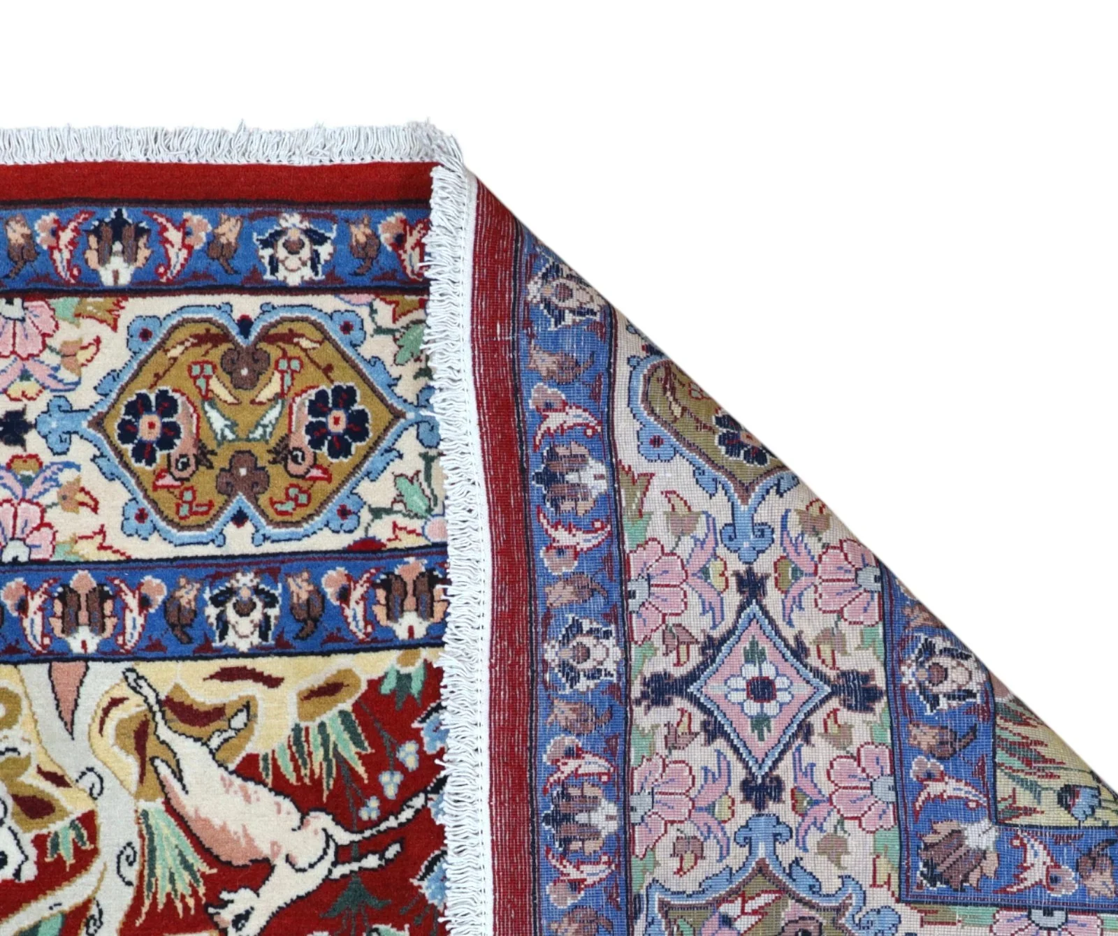 Hand-Knotted Wool Isfahan Persian Rug, 225 × 155 cm