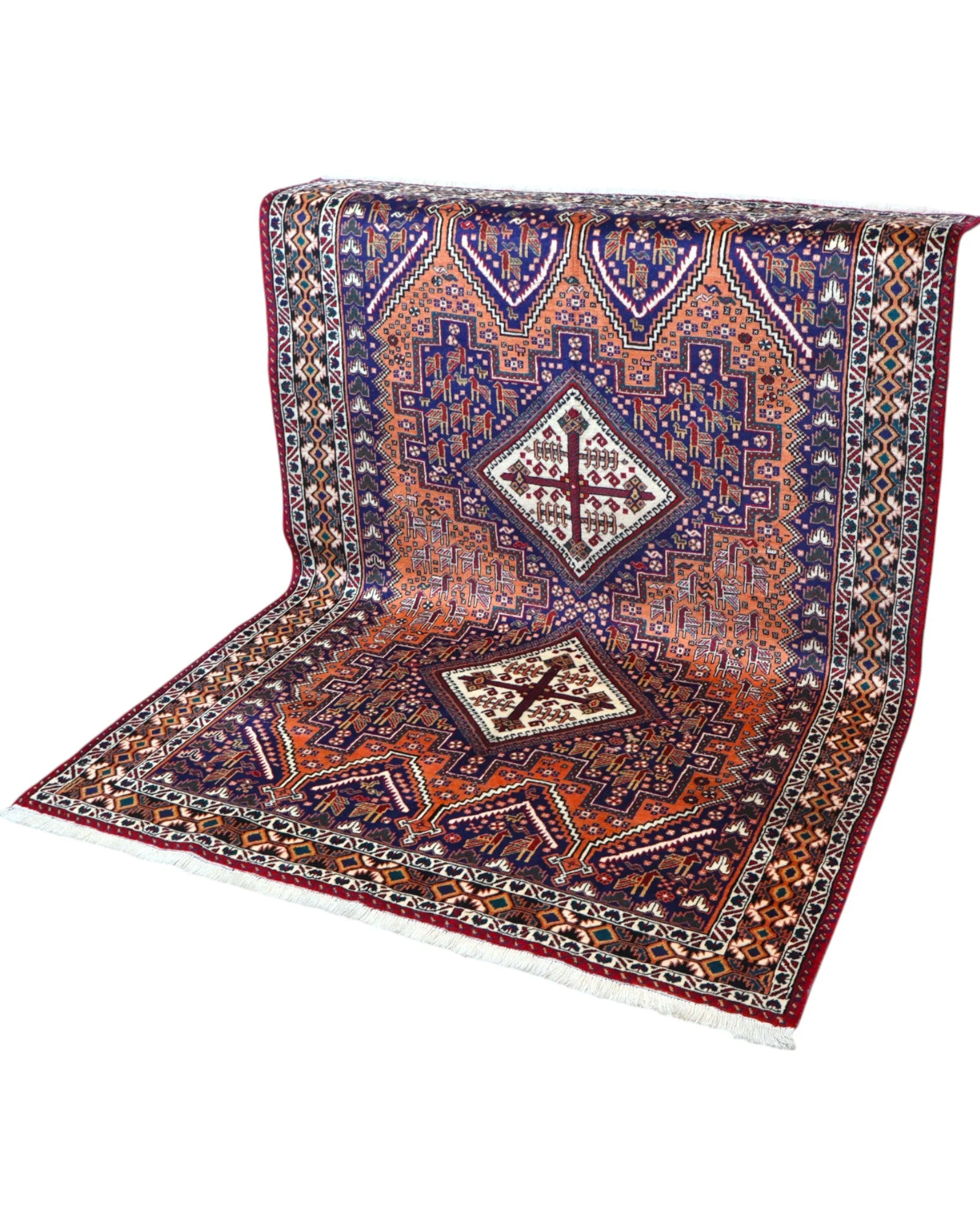 perserteppich-afshar-208-x-150-cm-schurwolle-handgeknupft-antik-33 Afshar Persian Rug — hand-knotted, 208 × 150 cm, Wool