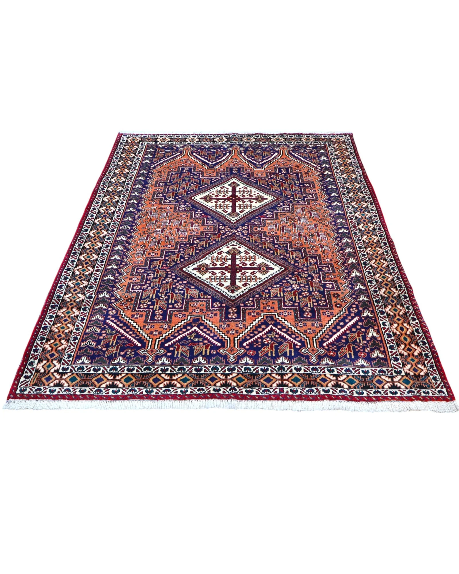 perserteppich-afshar-208-x-150-cm-schurwolle-handgeknupft-antik-39 Afshar Persian Rug — hand-knotted, 208 × 150 cm, Wool