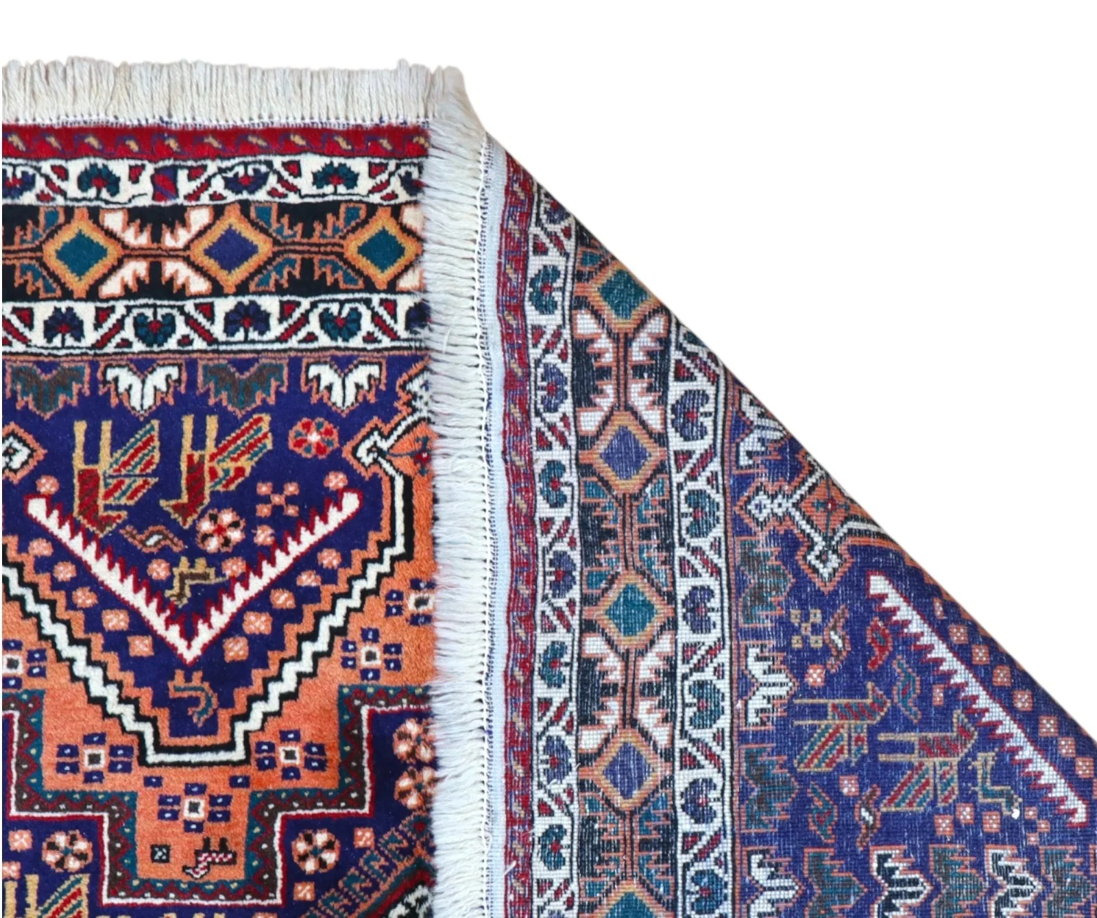 perserteppich-afshar-208-x-150-cm-schurwolle-handgeknupft-antik-rueckseite Afshar Persian Rug — hand-knotted, 208 × 150 cm, Wool