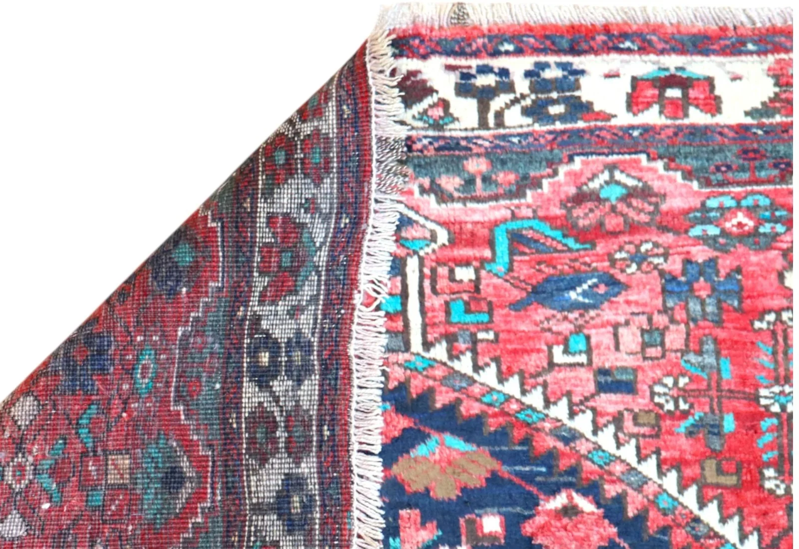 Hand-Knotted Wool Hamadan Persian Rug, 210 × 160 cm