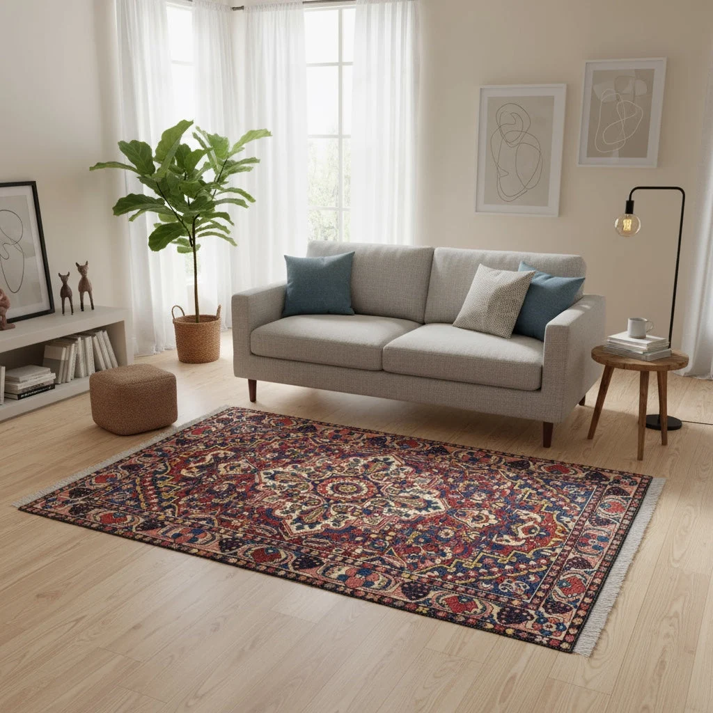 perserteppich-bakhtiyari-206-x-154-cm-schurwolle-handgeknupft-20 Bakhtiari Persian Rug 206 × 154 cm, Wool, hand-knotted