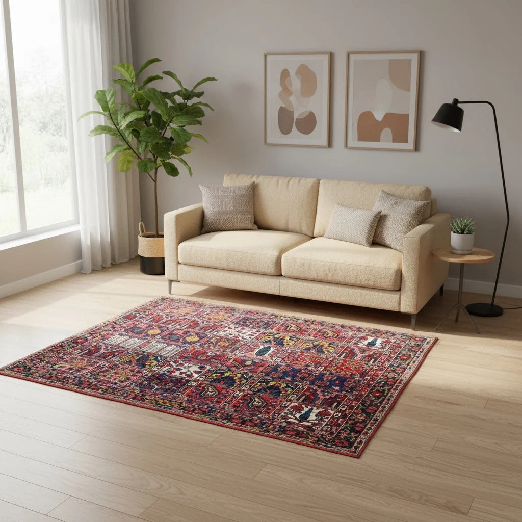 perserteppich-bakhtiari-200-x-150-cm-schurwolle-handgeknupft-30 Bakhtiari Persian Rug — hand-knotted, 200 × 150 cm, Wool