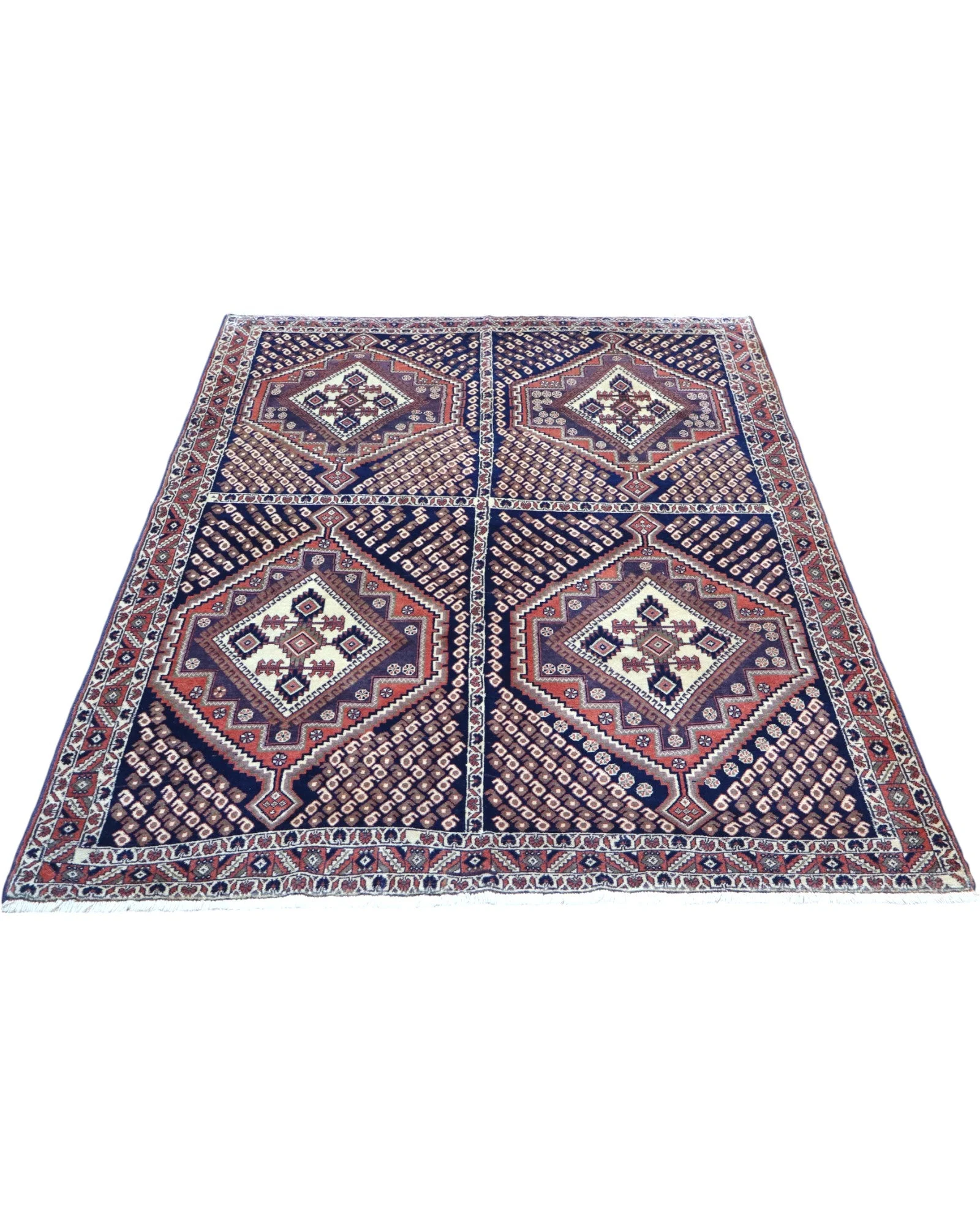 perserteppich-afshar-203-x-150-cm-wolle-handgeknupft-ziegelrot-55 Afshar Persian Rug — hand-knotted, 203 × 150 cm, Wool