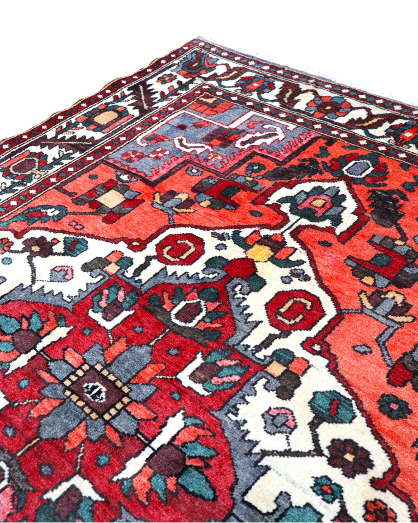 Hand-Knotted Wool Persian Rug, 202 × 155 cm