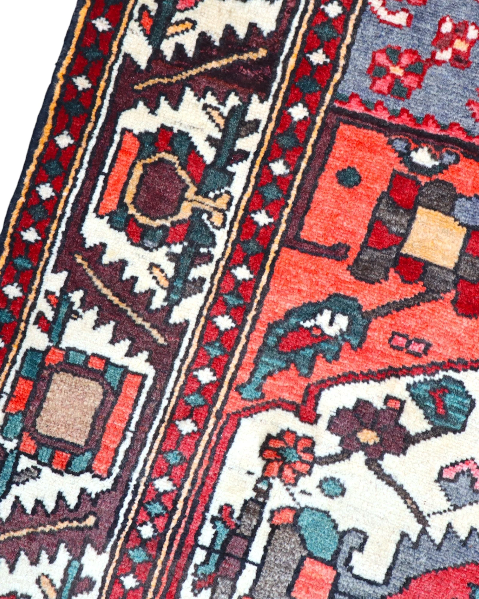 Hand-Knotted Wool Persian Rug, 202 × 155 cm