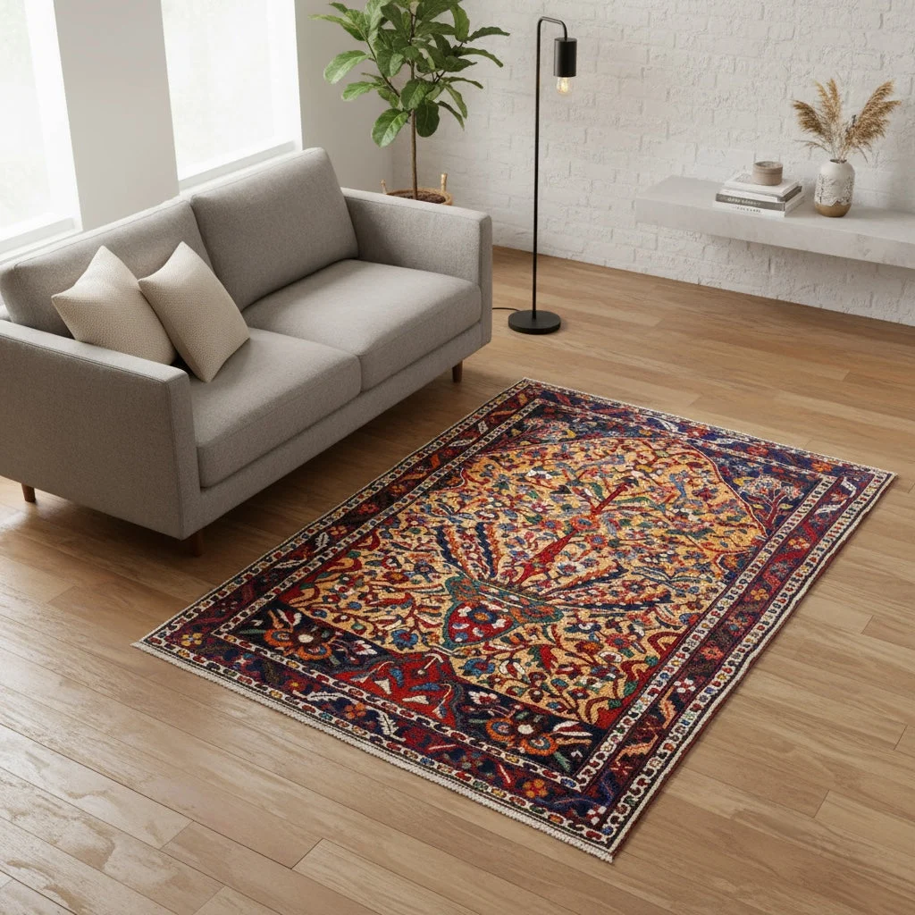 perserteppich-bakhtiyari-204-x-151-cm-wolle-handgeknupft-47 Bakhtiari Persian Rug 204 × 151 cm, Wool, hand-knotted