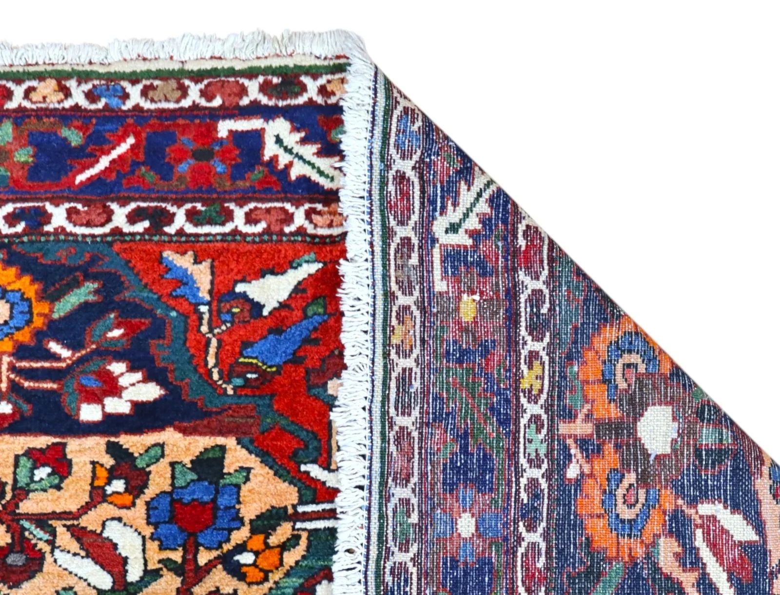 perserteppich-bakhtiyari-204-x-151-cm-wolle-handgeknupft-rueckseite Bakhtiari Persian Rug 204 × 151 cm, Wool, hand-knotted
