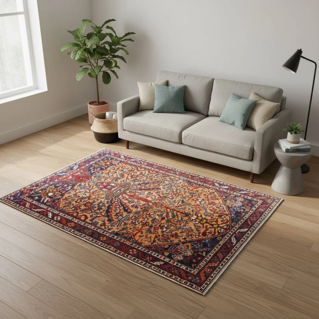 perserteppich-bakhtiyari-204-x-151-cm-wolle-handgeknupft-88 Bakhtiari Persian Rug 204 × 151 cm, Wool, hand-knotted