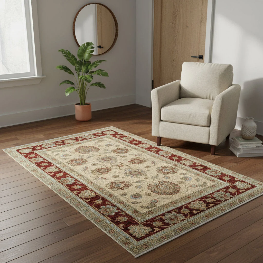 orientteppich-farahan-184-x-116-cm-schurwolle-handgeknupft-floral-37 Hand-Knotted Wool Farahan Afghan Rug, 184 × 116 cm