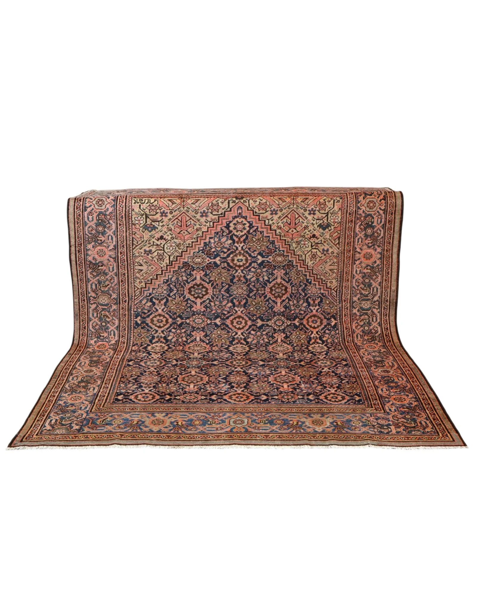 Hand-Knotted Wool Malayer Persian Rug, 233 × 207 cm