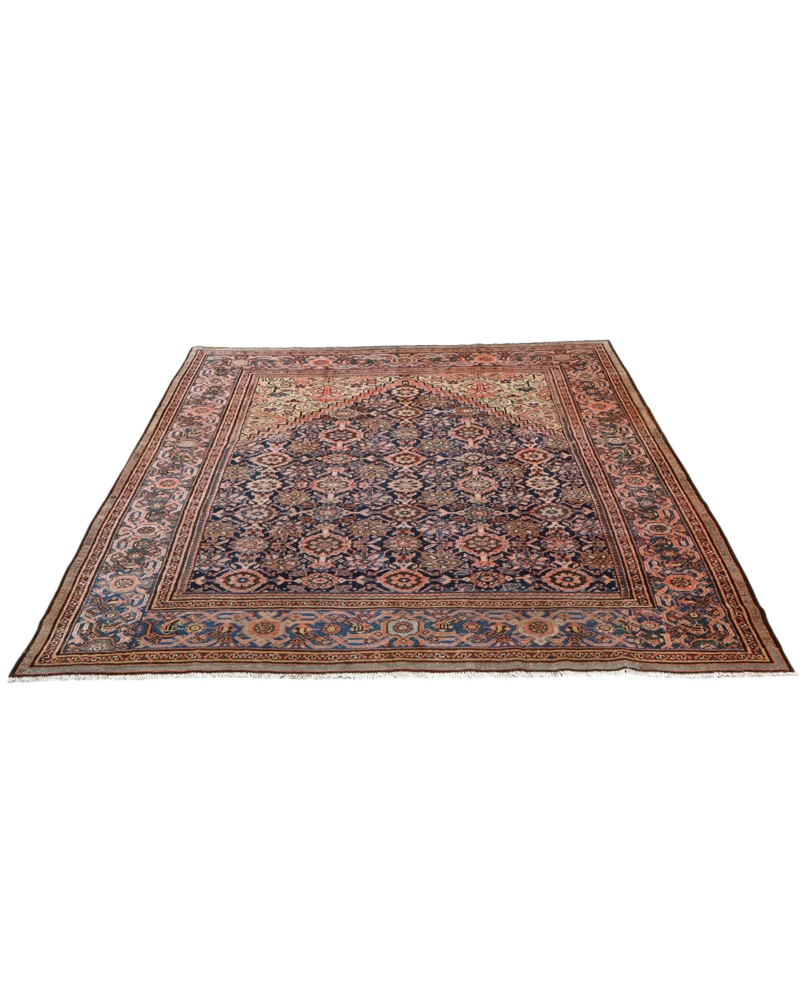 Hand-Knotted Wool Malayer Persian Rug, 233 × 207 cm