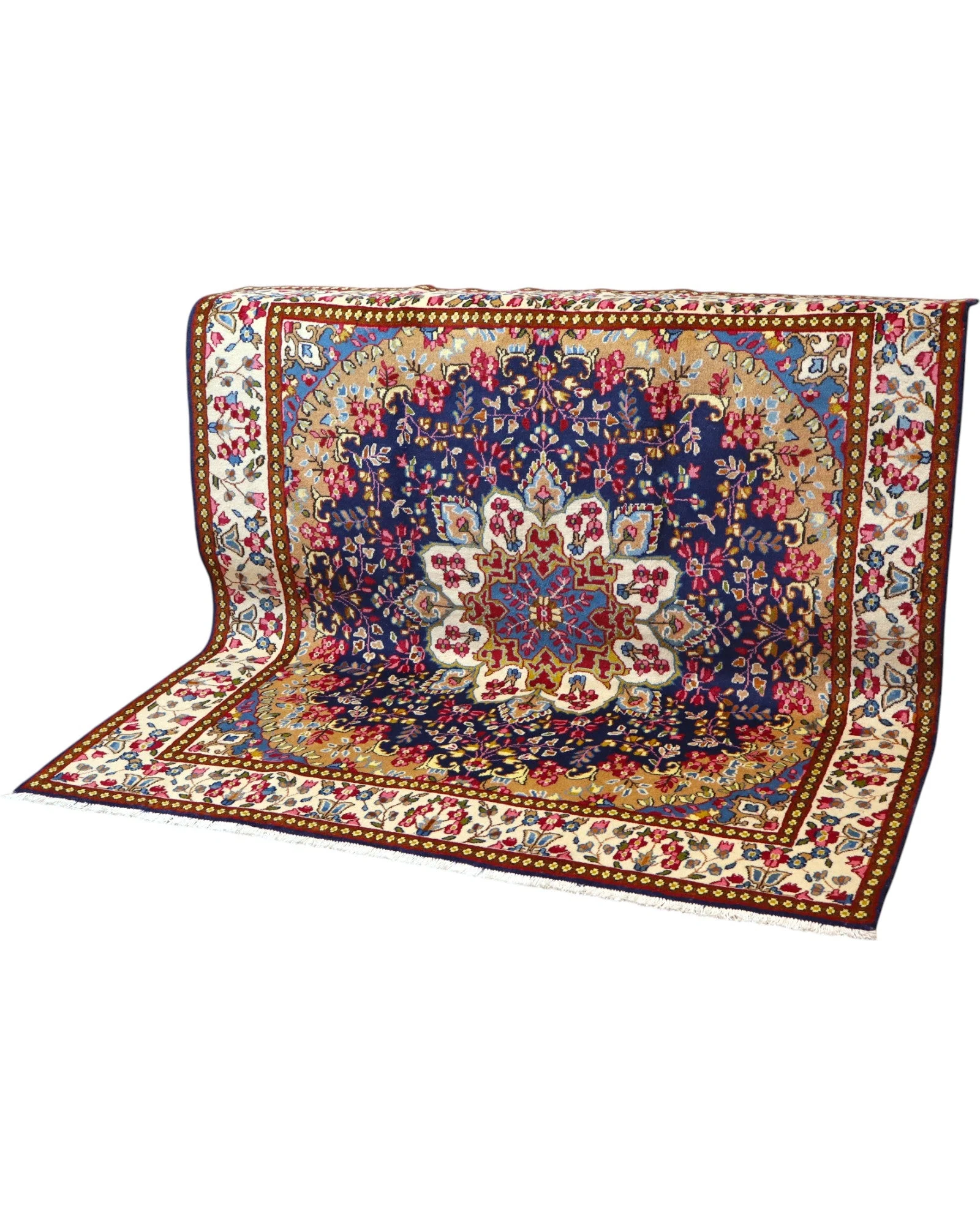 Kerman Persian Rug — hand-knotted, 197 × 187 cm, Wool