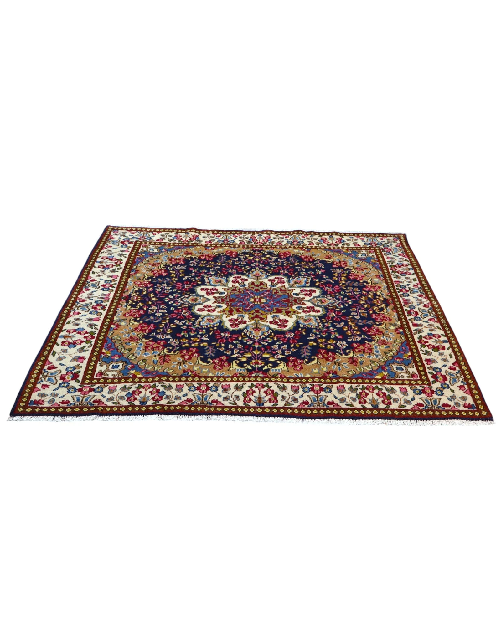 Kerman Persian Rug — hand-knotted, 197 × 187 cm, Wool