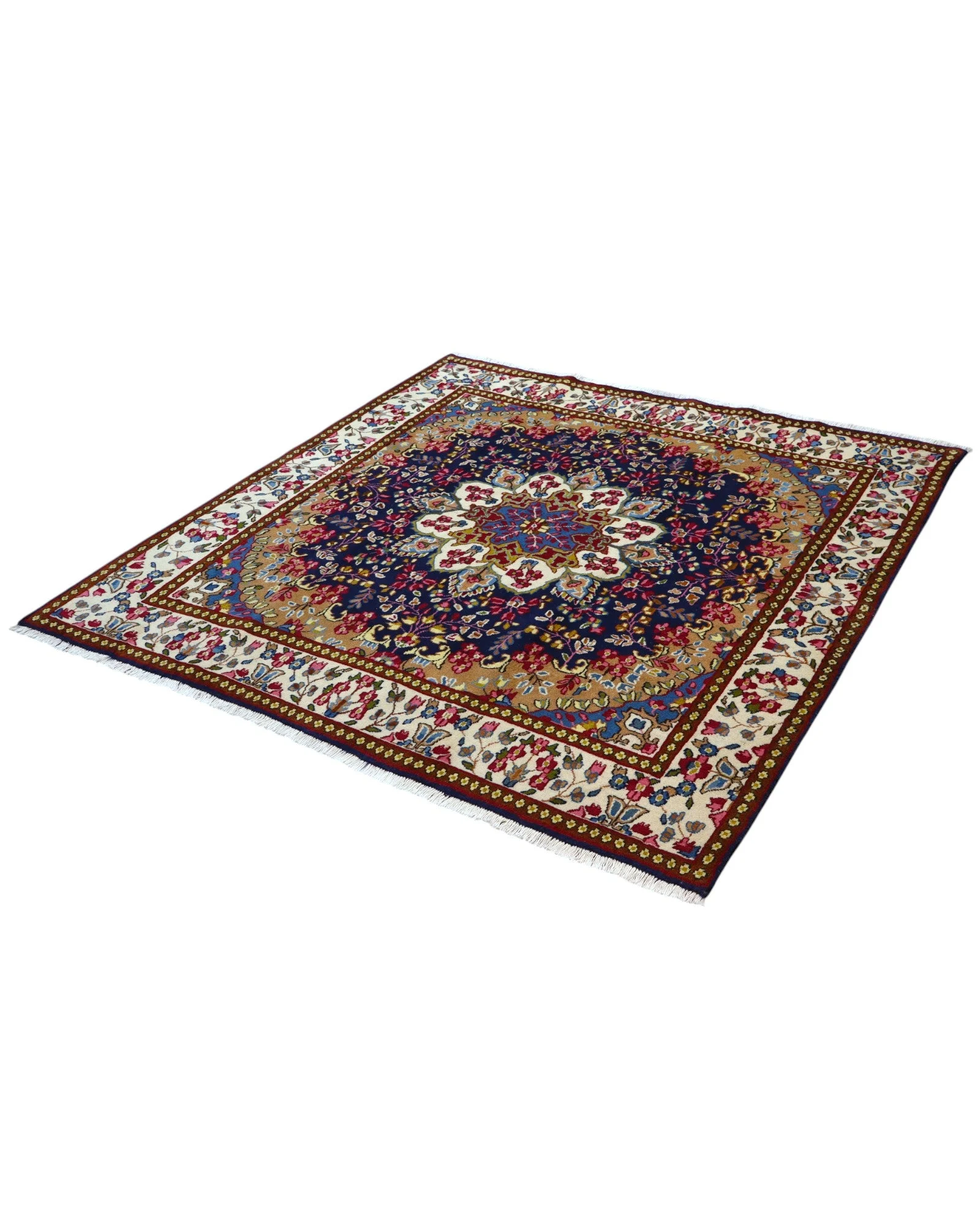 Kerman Persian Rug — hand-knotted, 197 × 187 cm, Wool