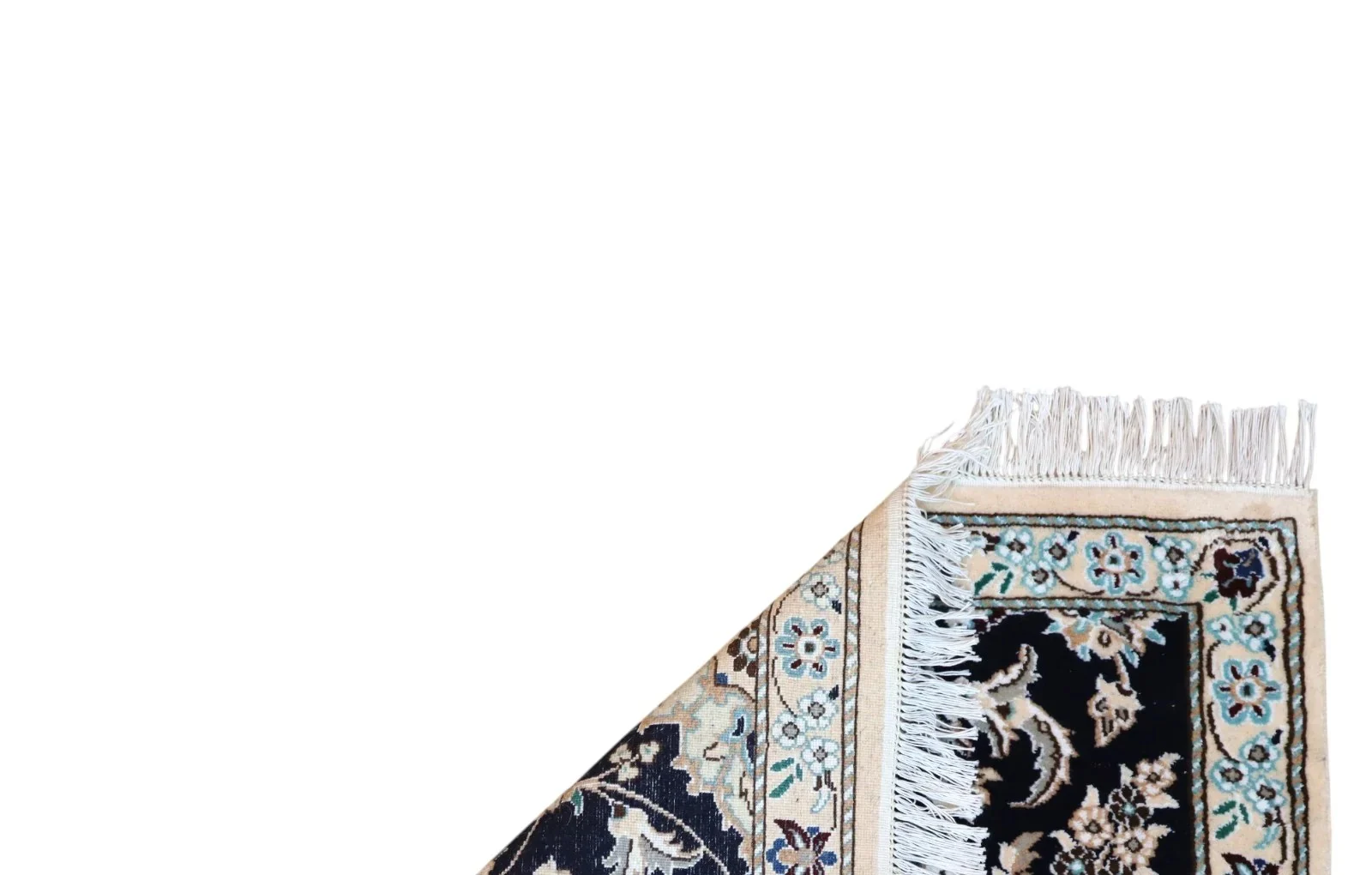 Nain Persian Rug 294 × 81 cm, Wool & Silk, hand-knotted