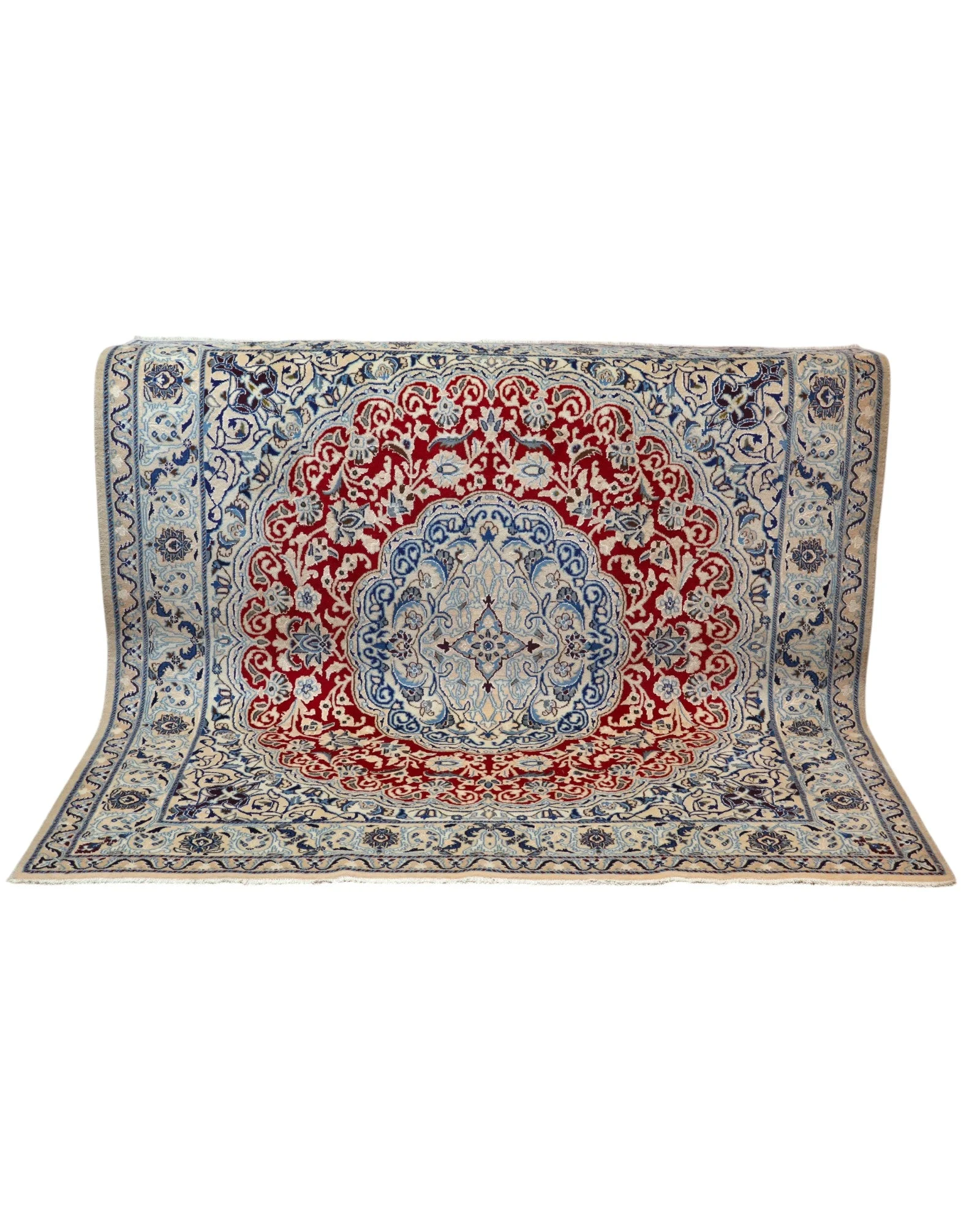 Hand-Knotted Wool Nain Persian Rug, 200 × 200 cm