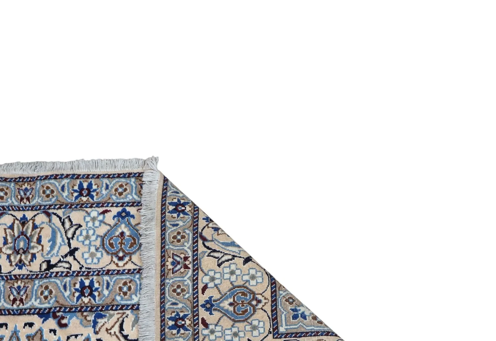 Nain Persian Rug — hand-knotted, 202 × 194 cm, Wool & Silk