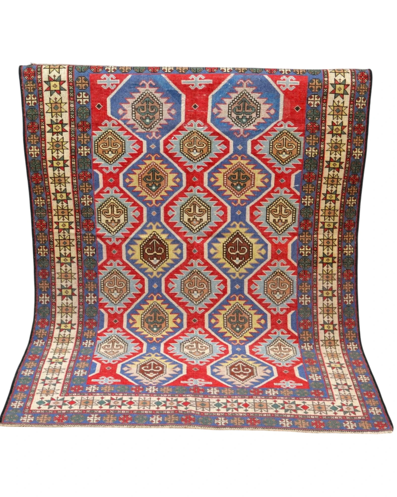 orientteppich-shirvan-188-x-137-cm-schurwolle-handgeknupft-antik-17 Hand-Knotted Wool Oriental Rug, 188 × 137 cm