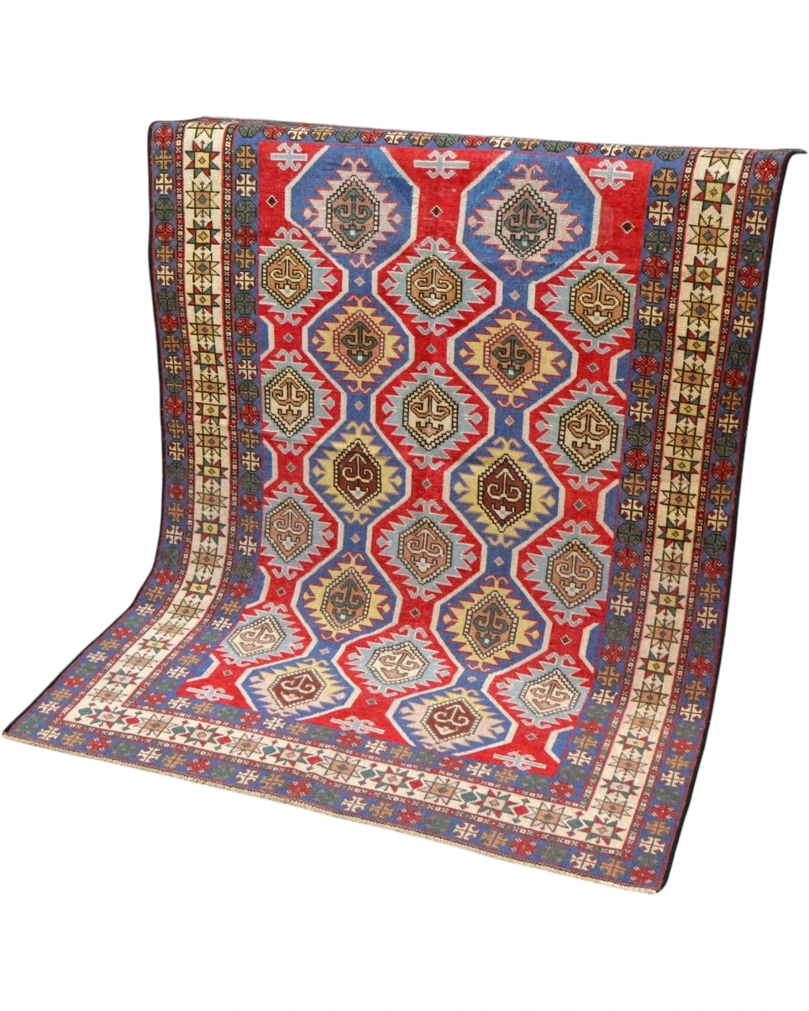 orientteppich-shirvan-188-x-137-cm-schurwolle-handgeknupft-antik-21 Hand-Knotted Wool Oriental Rug, 188 × 137 cm