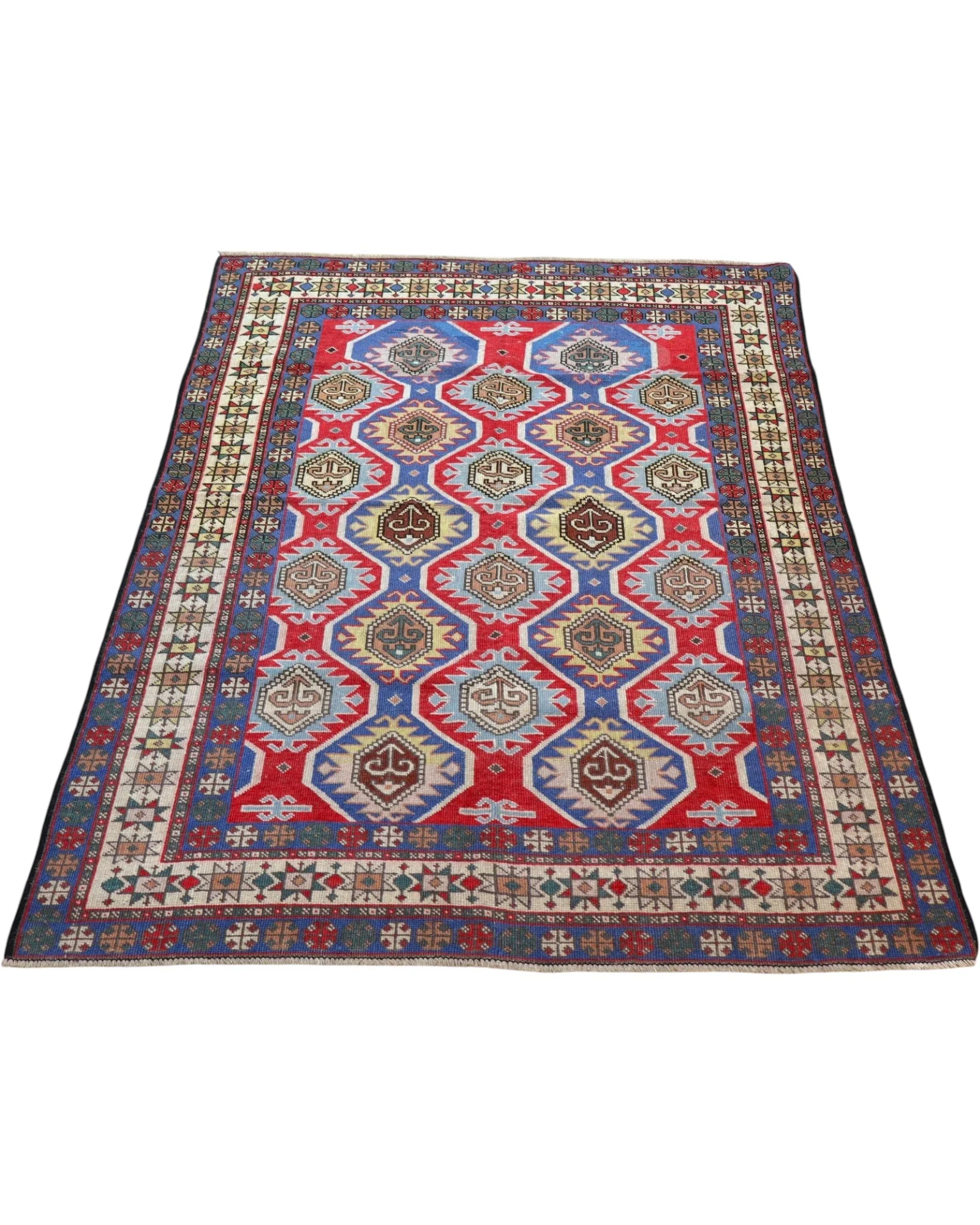 orientteppich-shirvan-188-x-137-cm-schurwolle-handgeknupft-antik-25 Hand-Knotted Wool Oriental Rug, 188 × 137 cm