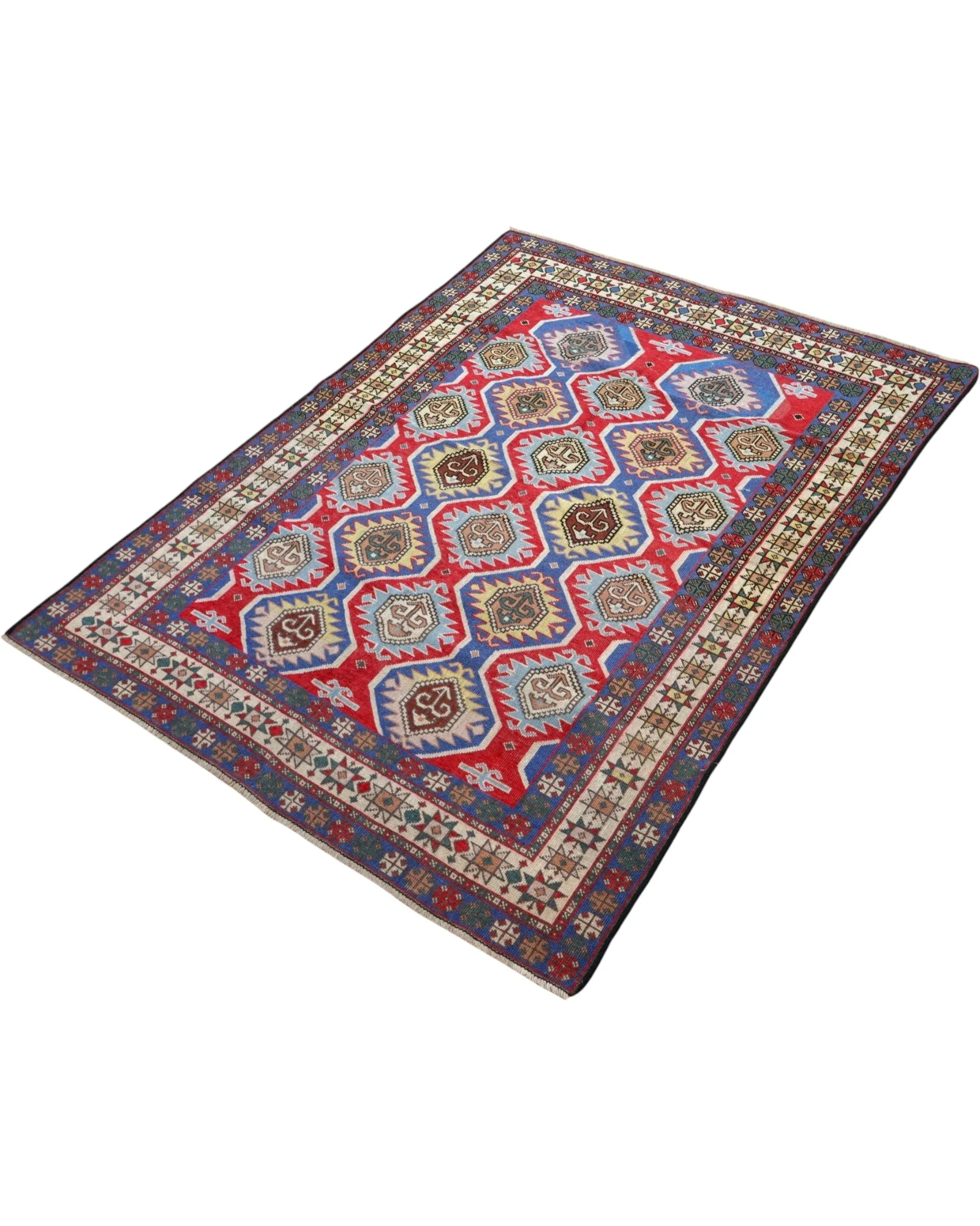 orientteppich-shirvan-188-x-137-cm-schurwolle-handgeknupft-antik-29 Hand-Knotted Wool Oriental Rug, 188 × 137 cm