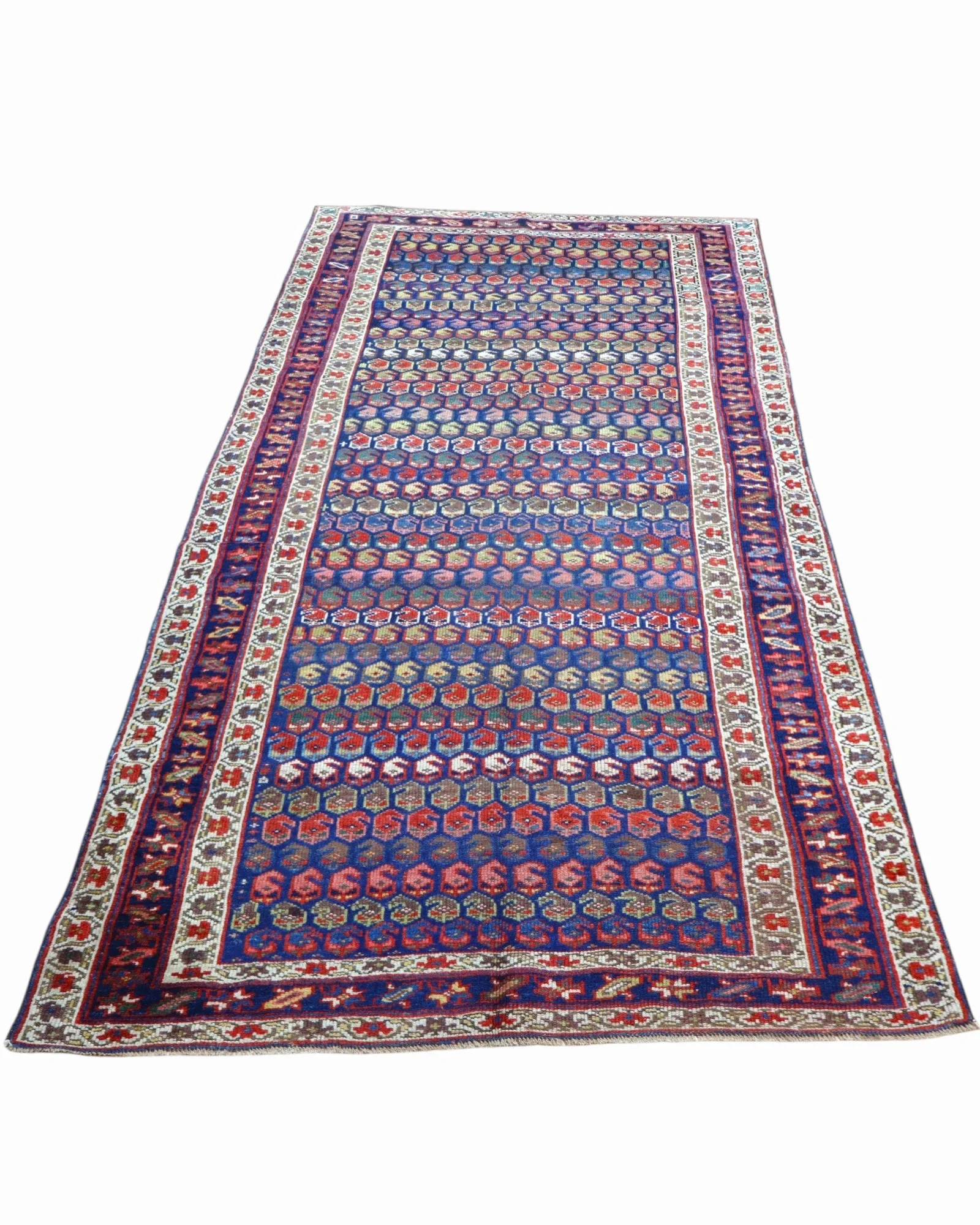 orientteppich-kaukasus-266-x-136-cm-schurwolle-handgeknupft-blau-9 Turkish Rug — hand-knotted, 266 × 136 cm, Wool