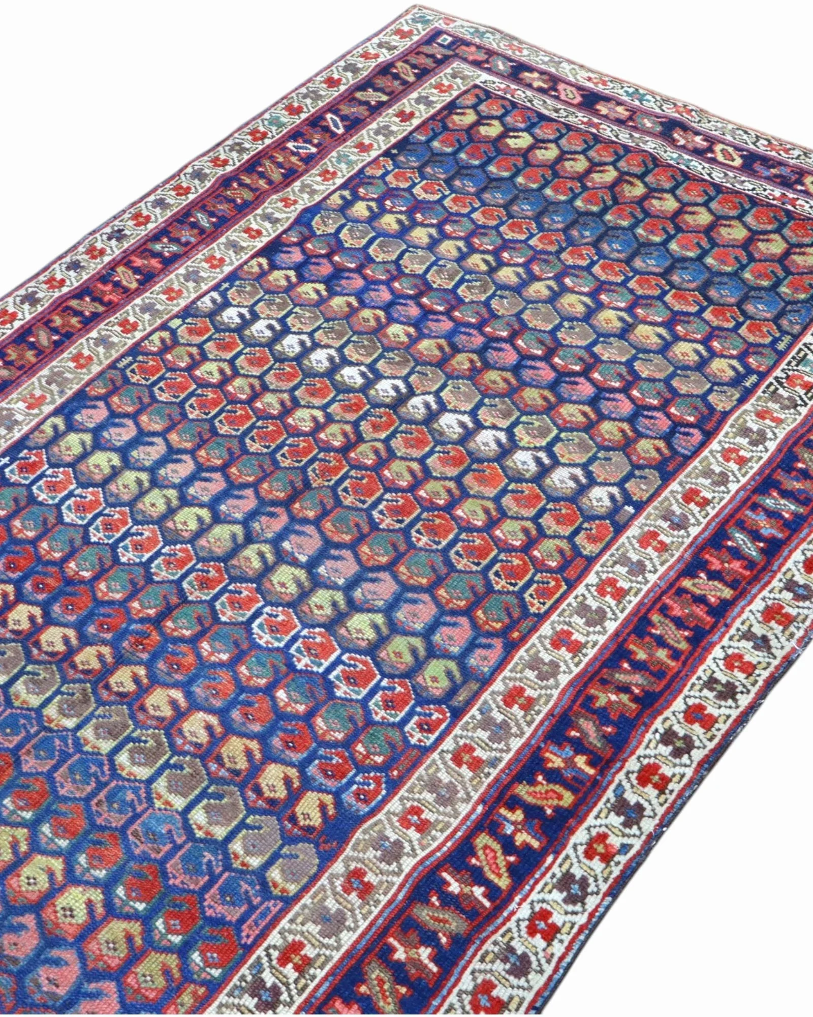 orientteppich-kaukasus-266-x-136-cm-schurwolle-handgeknupft-blau-15 Turkish Rug — hand-knotted, 266 × 136 cm, Wool