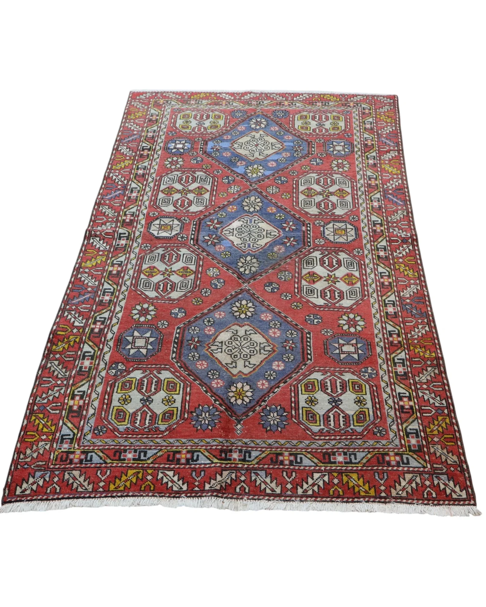 orientteppich-kaukasus-222-x-125-cm-schurwolle-handgeknupft-16 Hand-Knotted Wool Turkish Rug, 222 × 125 cm