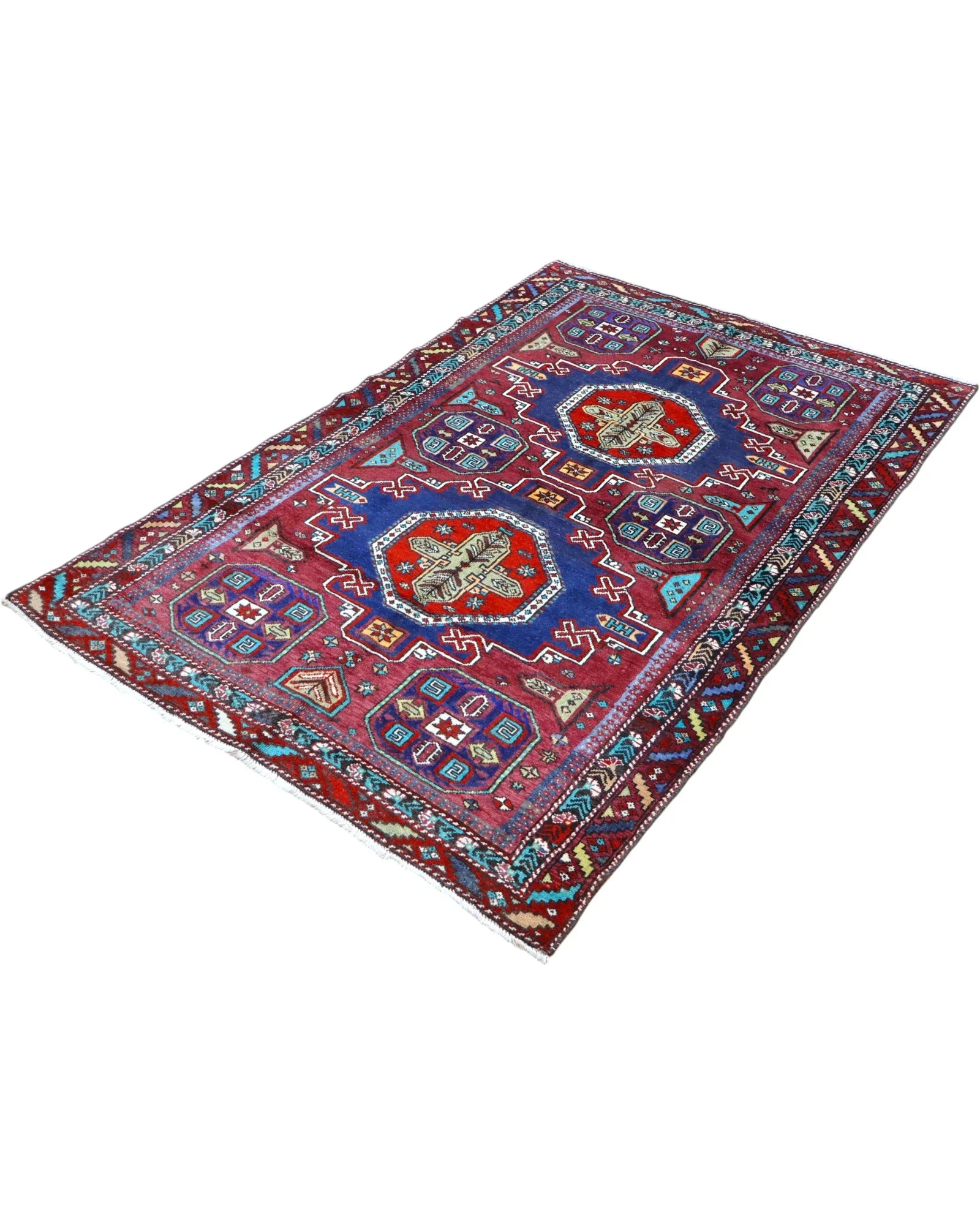 Turkish Rug 198 × 130 cm, Wool, hand-knotted