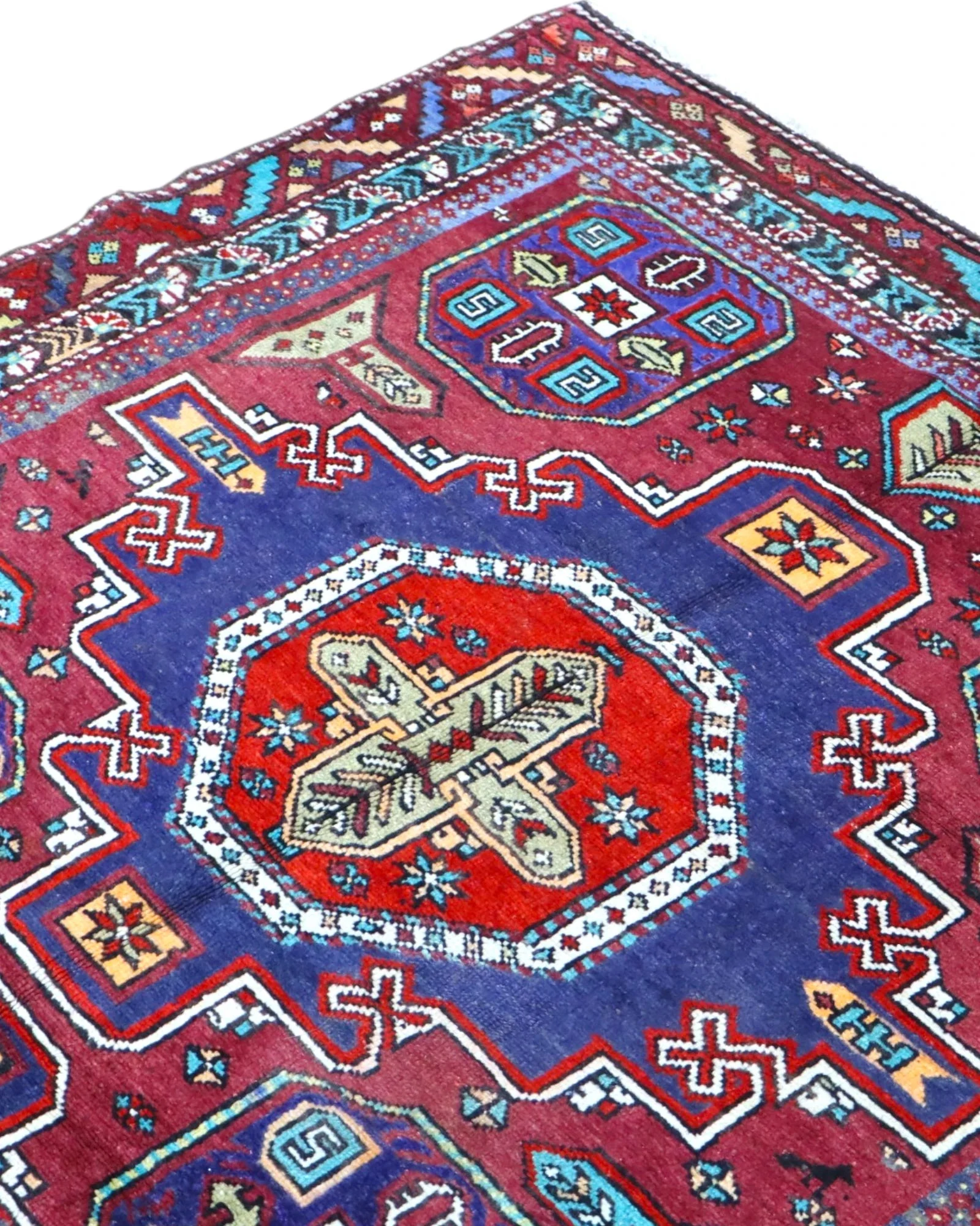 Turkish Rug 198 × 130 cm, Wool, hand-knotted