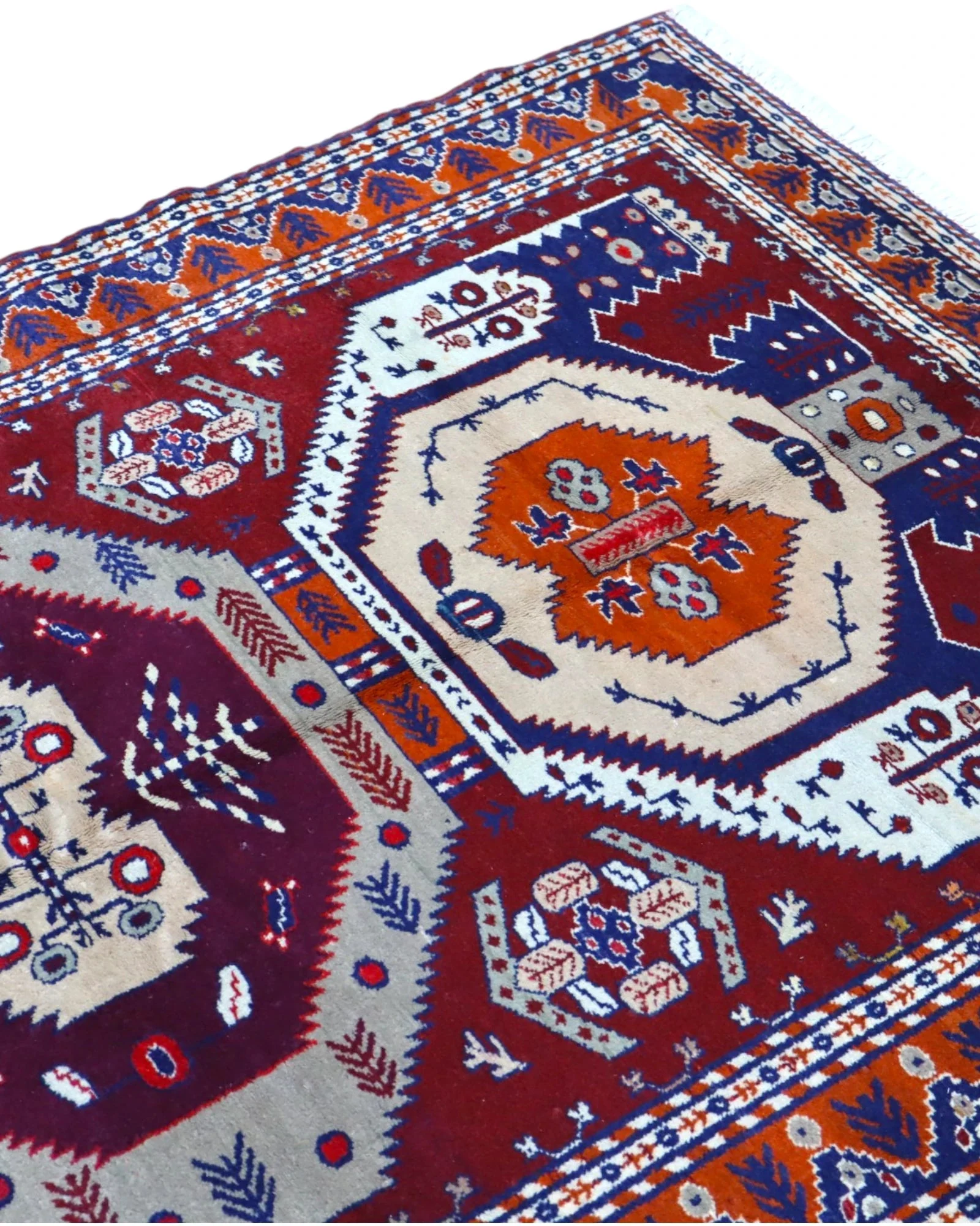 Hand-Knotted Wool Turkish Rug, 200 × 125 cm