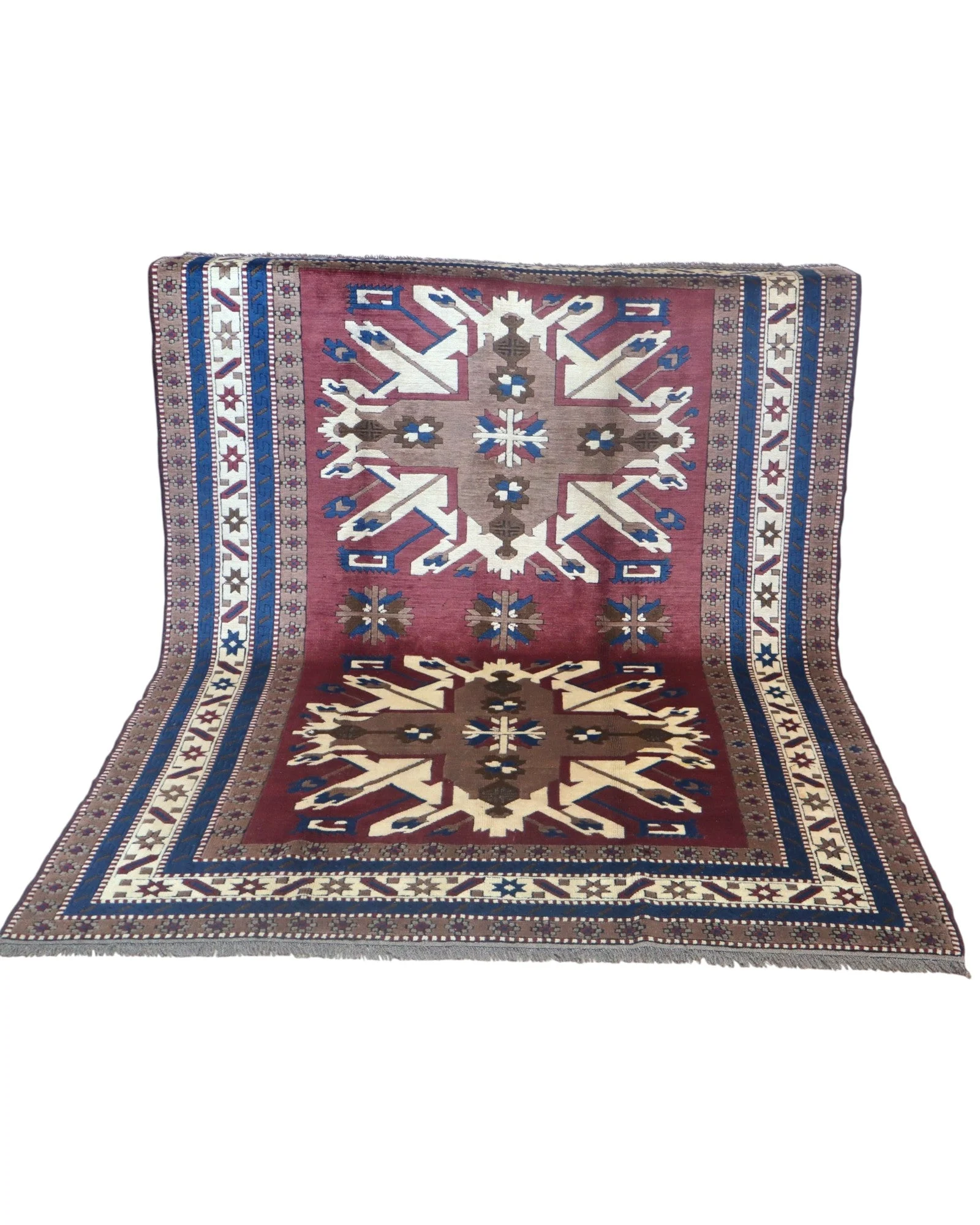 Hand-Knotted Wool Oriental Rug, 246 × 180 cm