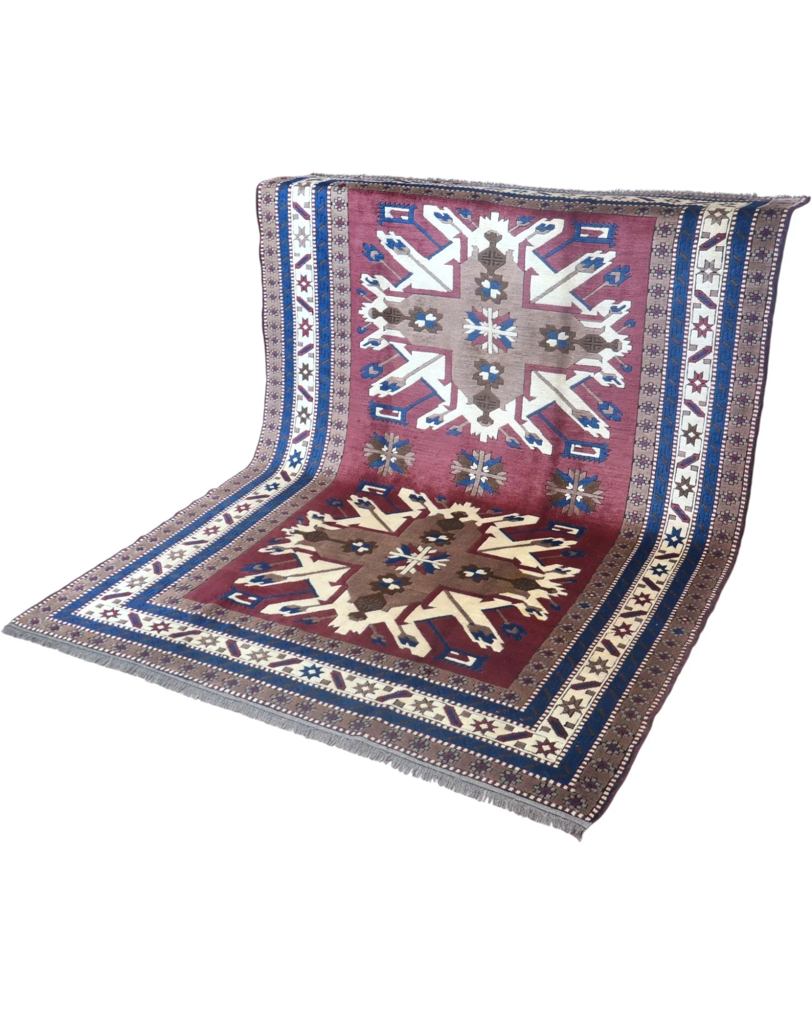 Hand-Knotted Wool Oriental Rug, 246 × 180 cm