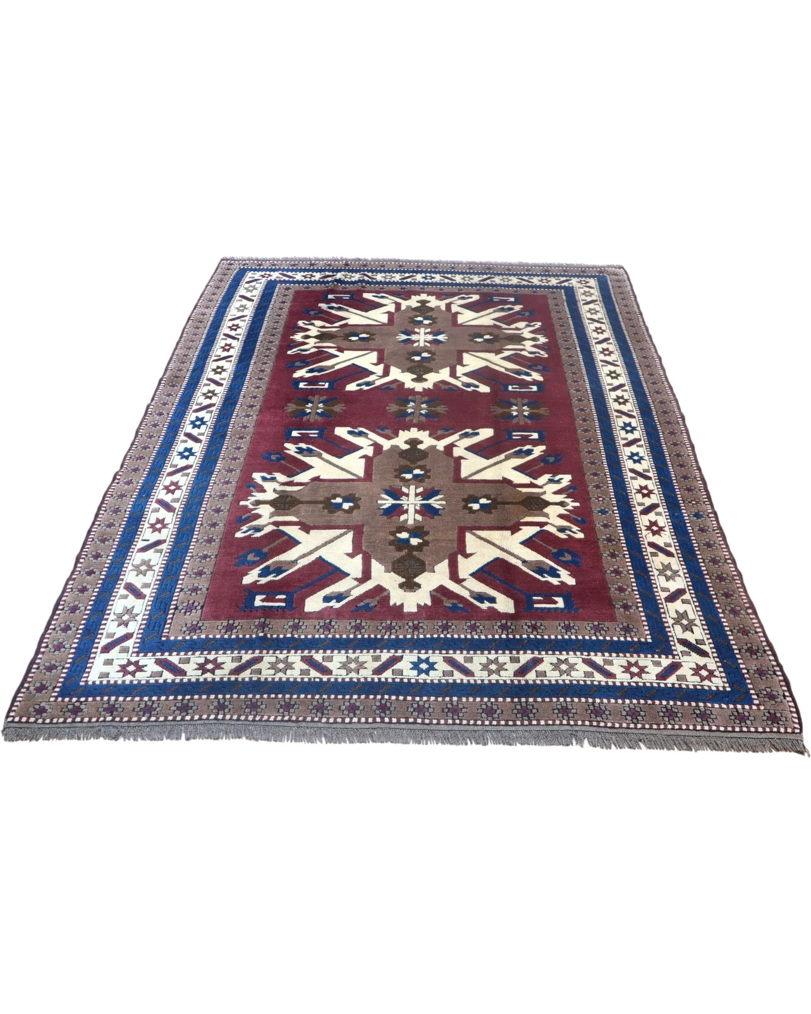 Hand-Knotted Wool Oriental Rug, 246 × 180 cm