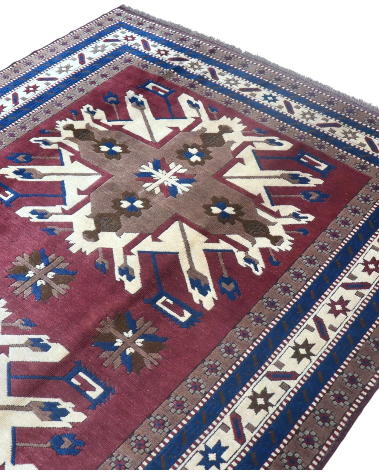 Hand-Knotted Wool Oriental Rug, 246 × 180 cm