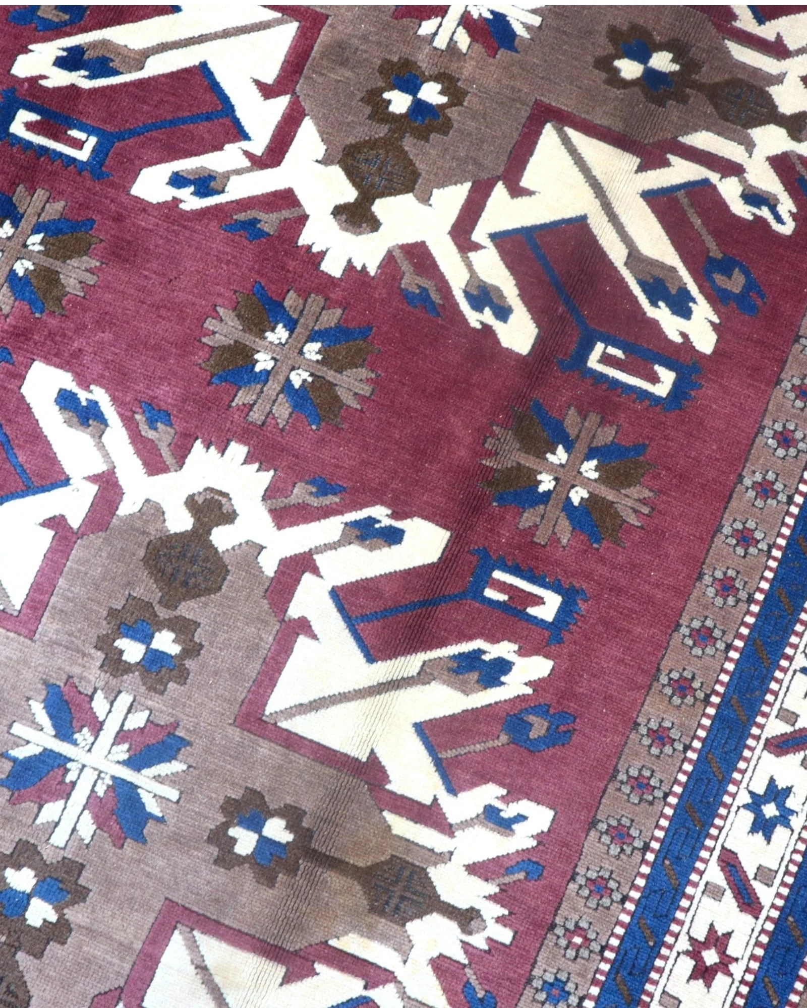 Hand-Knotted Wool Oriental Rug, 246 × 180 cm