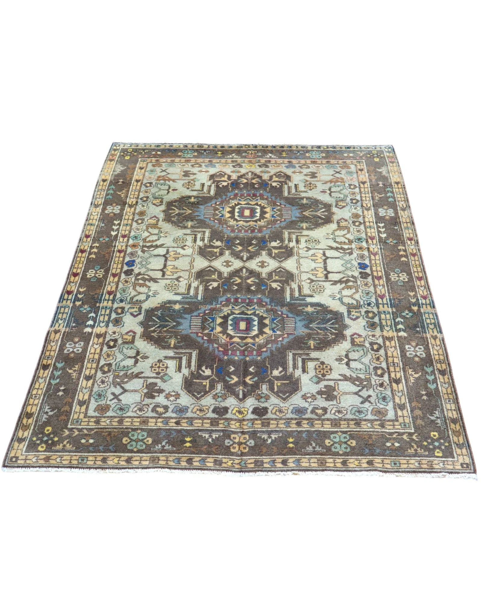 Ziegler Afghan Rug — hand-knotted, 175 × 210 cm, Wool