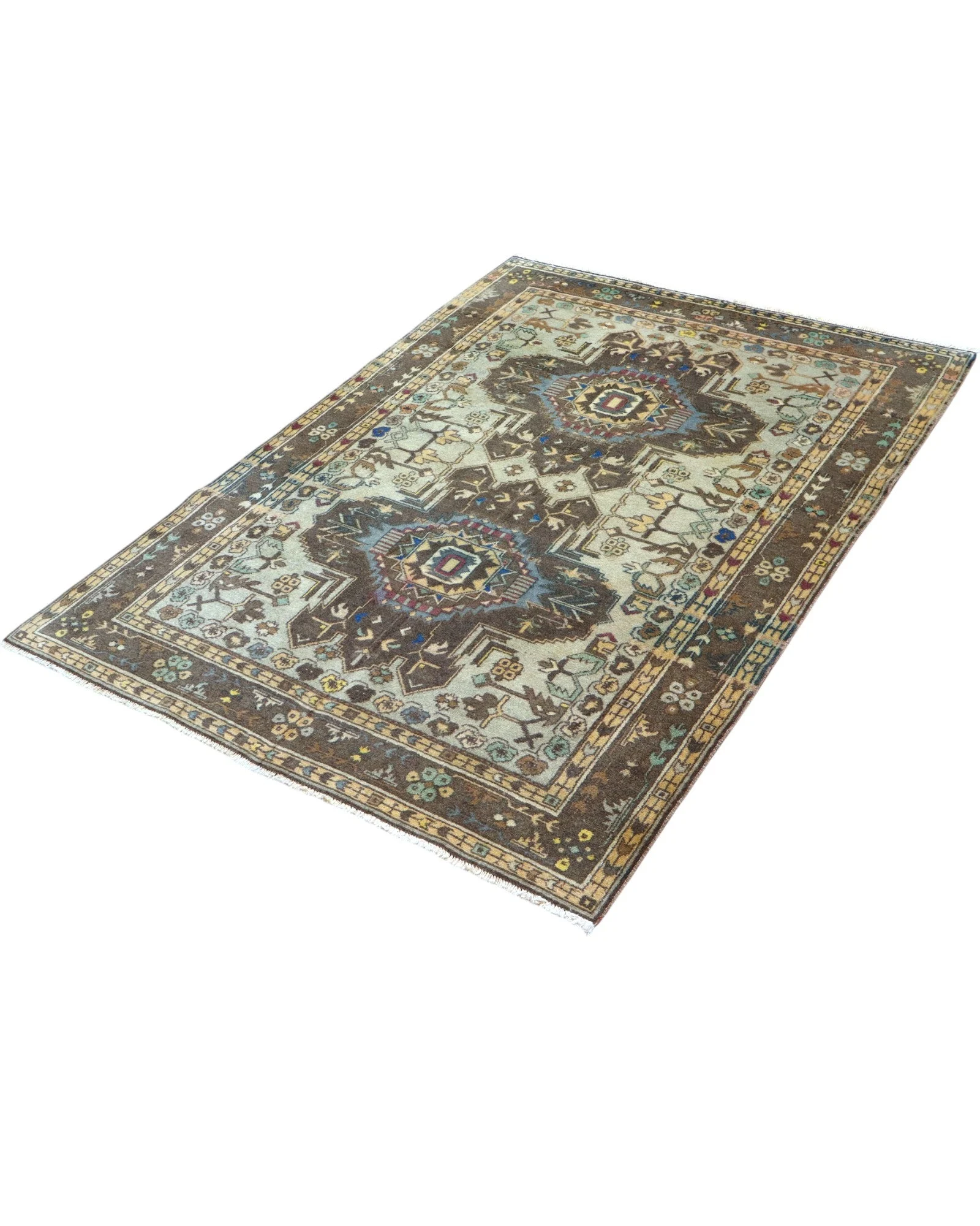 Ziegler Afghan Rug — hand-knotted, 175 × 210 cm, Wool