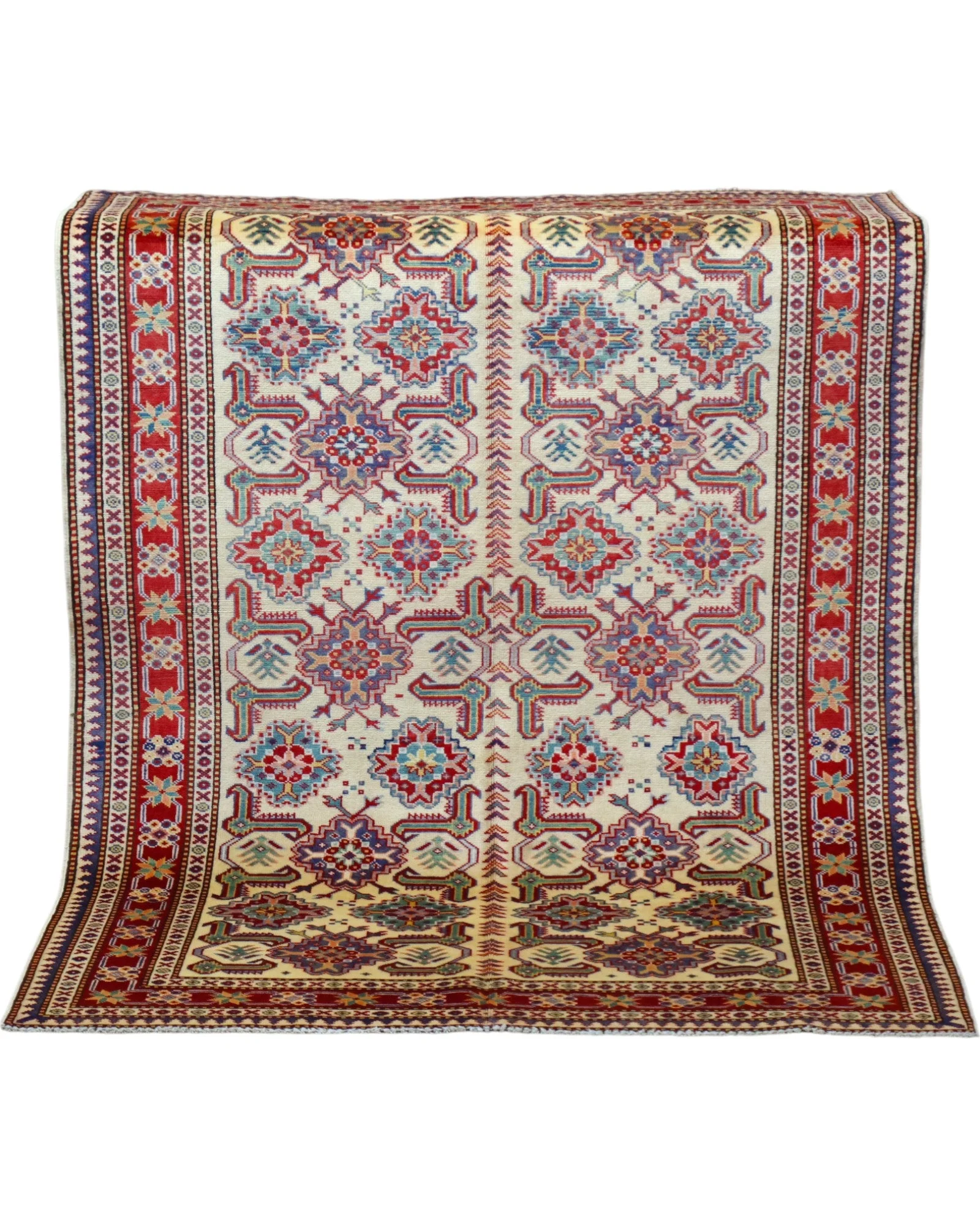 Hand-Knotted Wool Oriental Rug, 165 × 122 cm