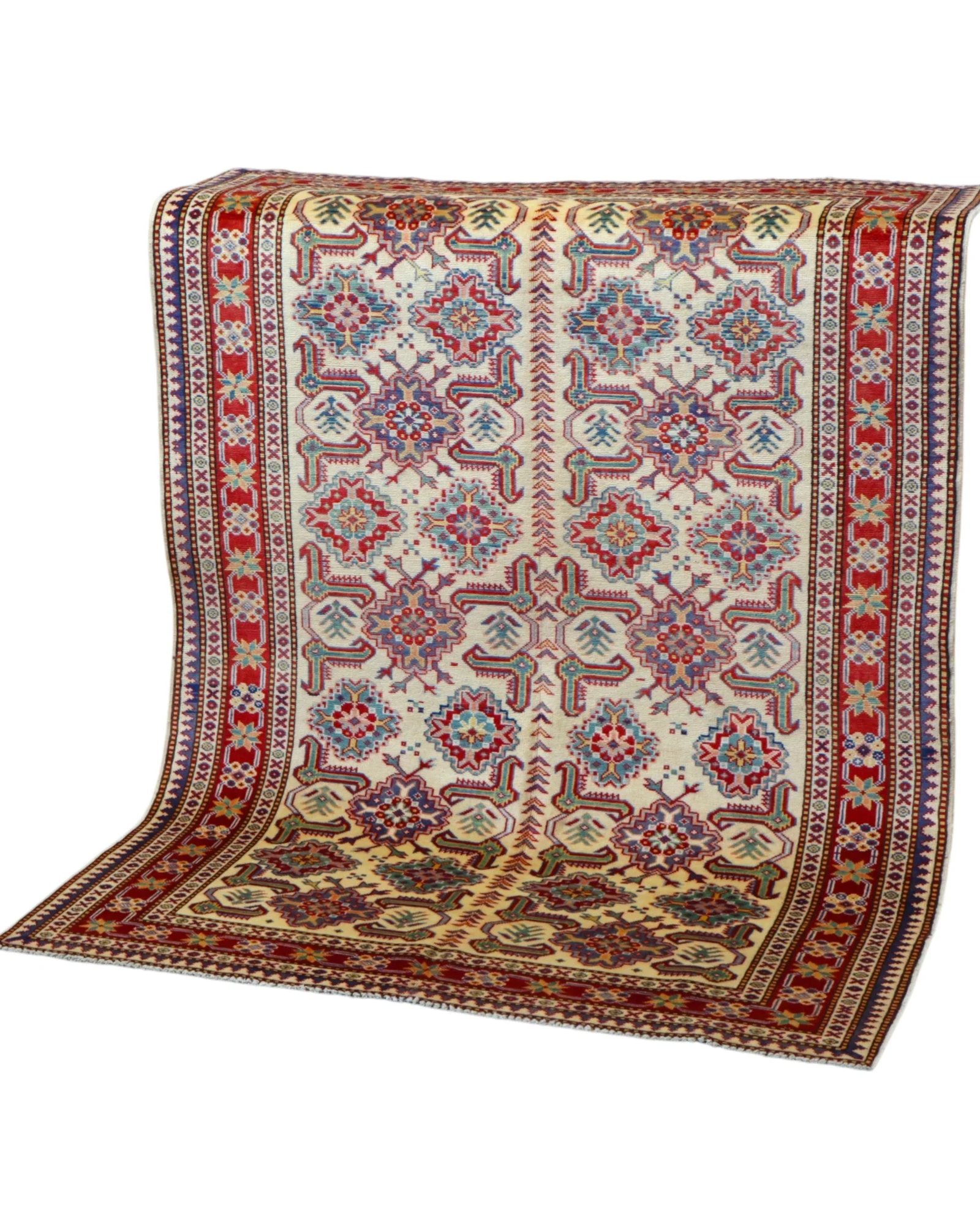 Hand-Knotted Wool Oriental Rug, 165 × 122 cm